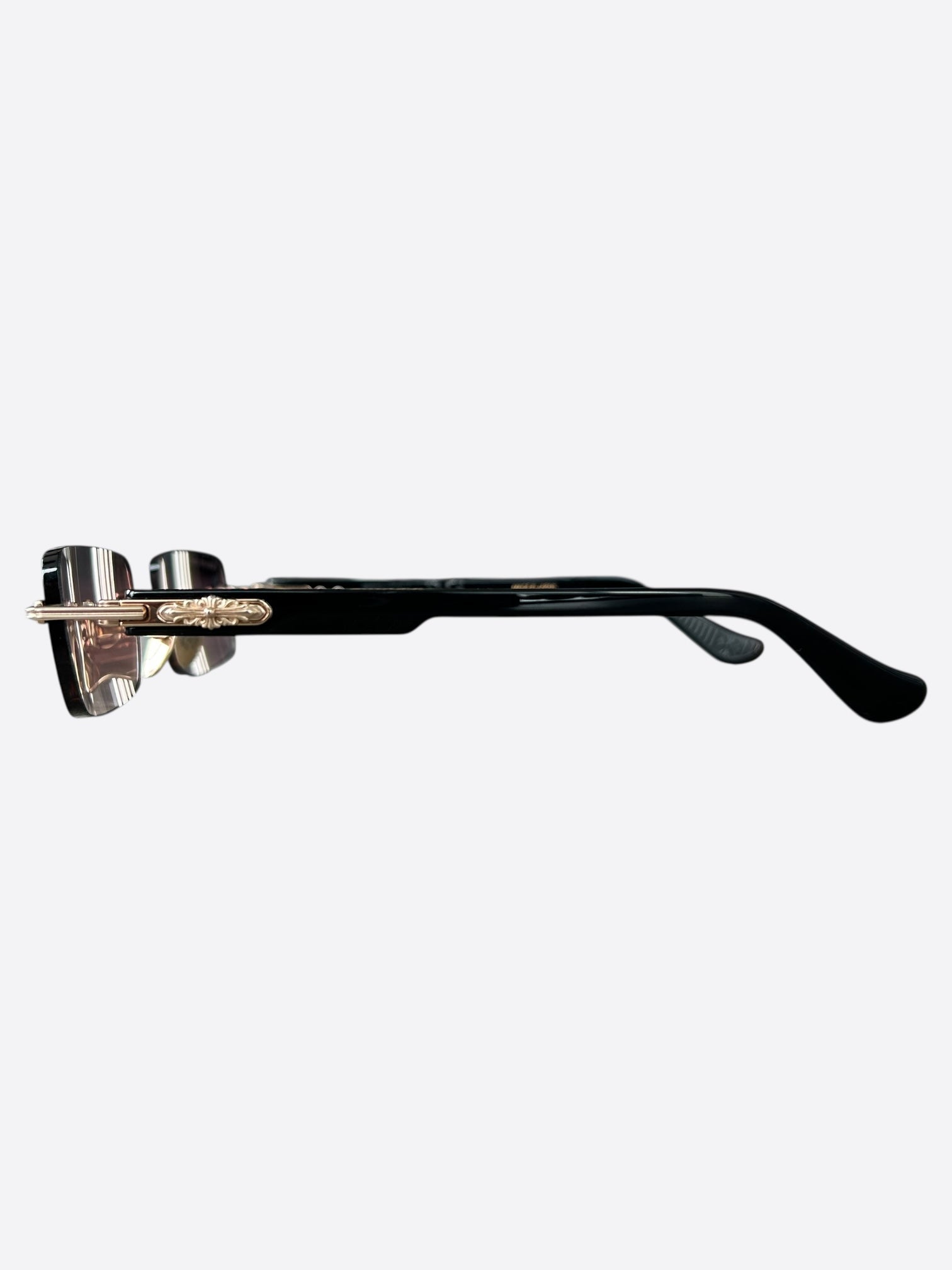 Chrome Hearts Black & Gold Deep 1 Sunglasses - Stylish UV Protection for Outdoor Activities & Fashion Statements