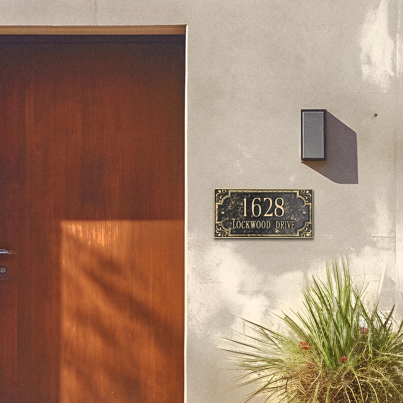 Personalized Metal Address Plaque - Custom House Number Sign for Outside, Fence, Driveway & Apartment (10