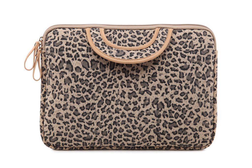 15.5 Inch Laptop Sleeve Case - Stylish Leopard Print Ultrabook Sleeve for MacBook Air/Pro, Acer, Asus, Dell, Lenovo, iPad Pro & Surface Pro 4 - Protective Carrying Bag with Handle for Work, School & Travel