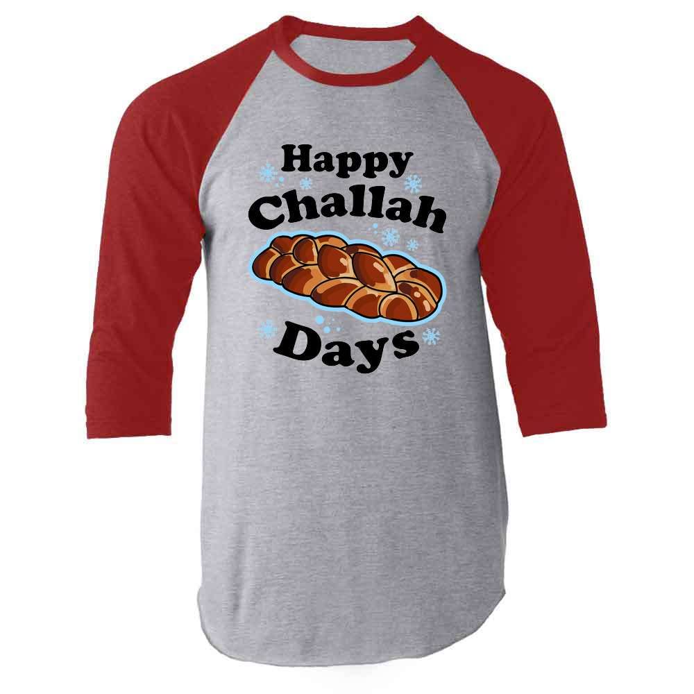 Funny Hanukkah Graphic Tee for Men - Pop Threads Happy Challah Days T-Shirt - Perfect for Jewish Holidays, Family Gatherings & Casual Wear