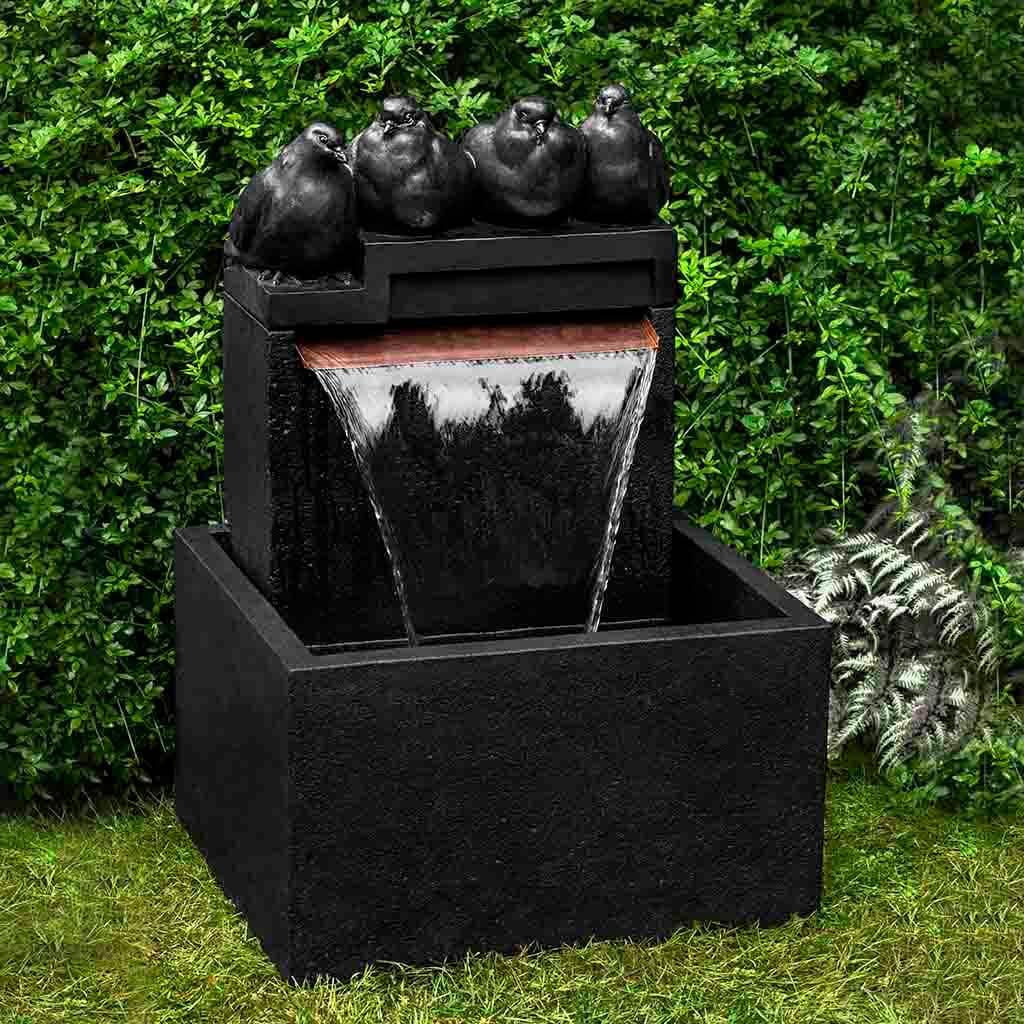 Campania International Quartet Fountain - Classic Outdoor Garden Water Feature for Patio, Yard, and Landscape Decor | Perfect for Backyard, Poolside, and Entryway Ambiance