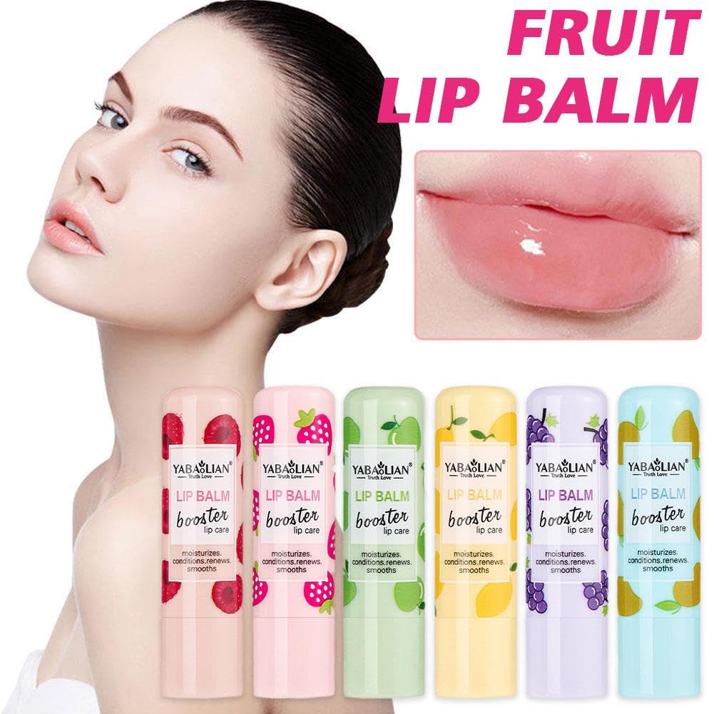 Organic Fruit Lip Balm Set - Long Lasting Moisturizing & Nourishing Lip Care for Dry, Chapped Lips - Natural Flavored Lip Balm for Women & Men - Perfect for Daily Hydration, Winter Protection & On-the-Go Use