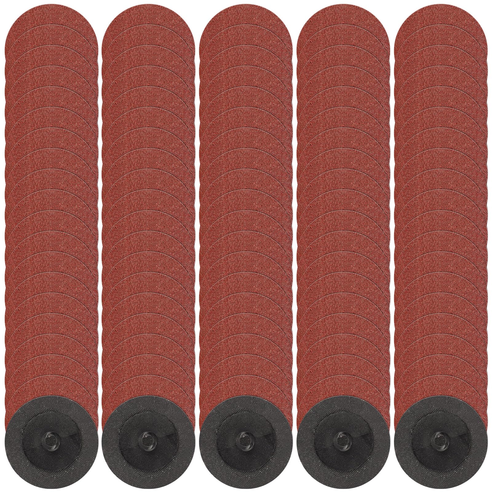 2 Inch Sanding Discs 100 Pack - 60 Grit Quick Change Sanding Discs for Die Grinder - Surface Prep, Strip, Grind, Finish, Burr & Rust Paint Removal - Ideal for Woodworking, Metal Polishing & Automotive Repair