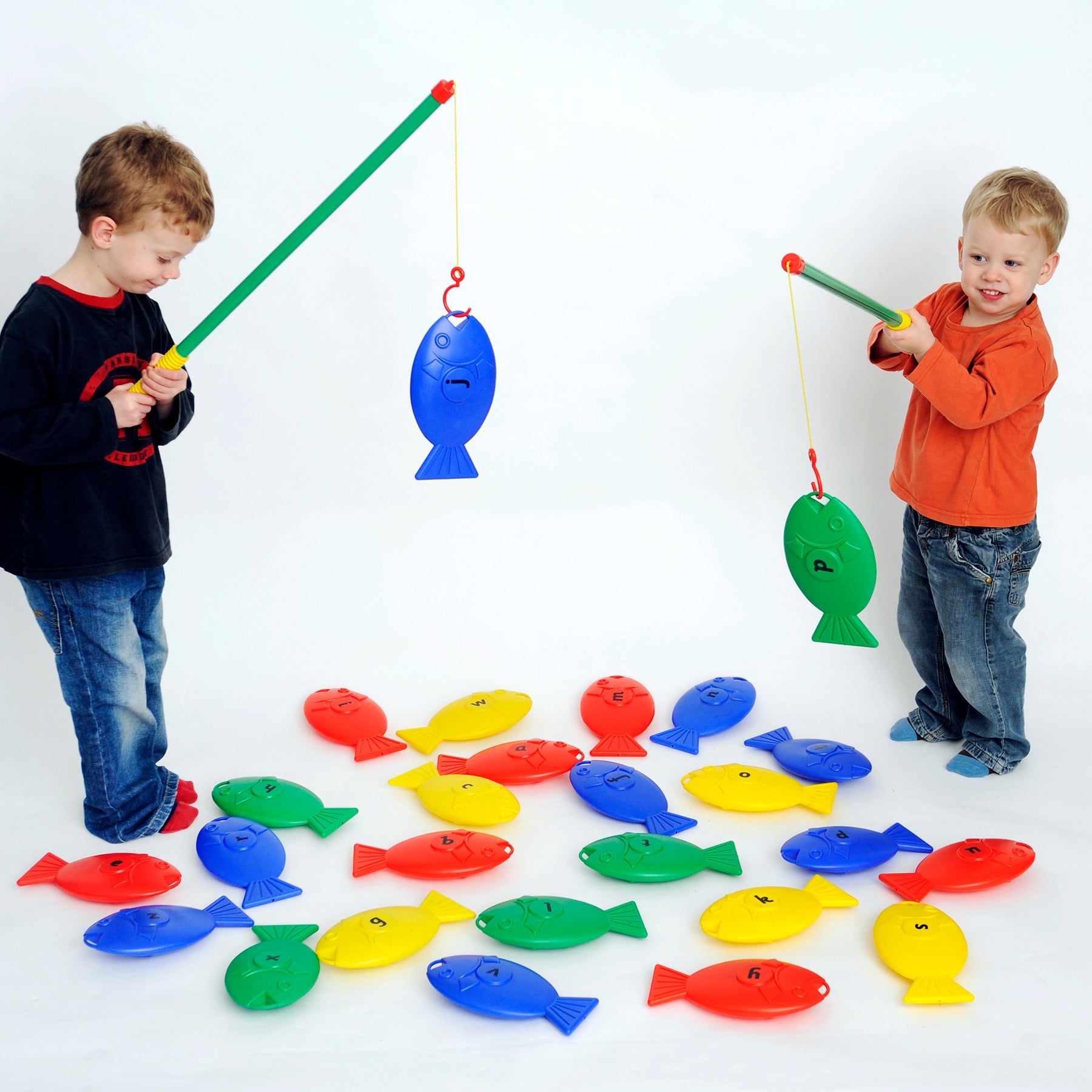 Educational Advantage Giant Fishing A-Z Interactive Alphabet Game for Kids - Fun Learning ABCs with Fishing Rod Toy for Preschool & Kindergarten Classroom Activities