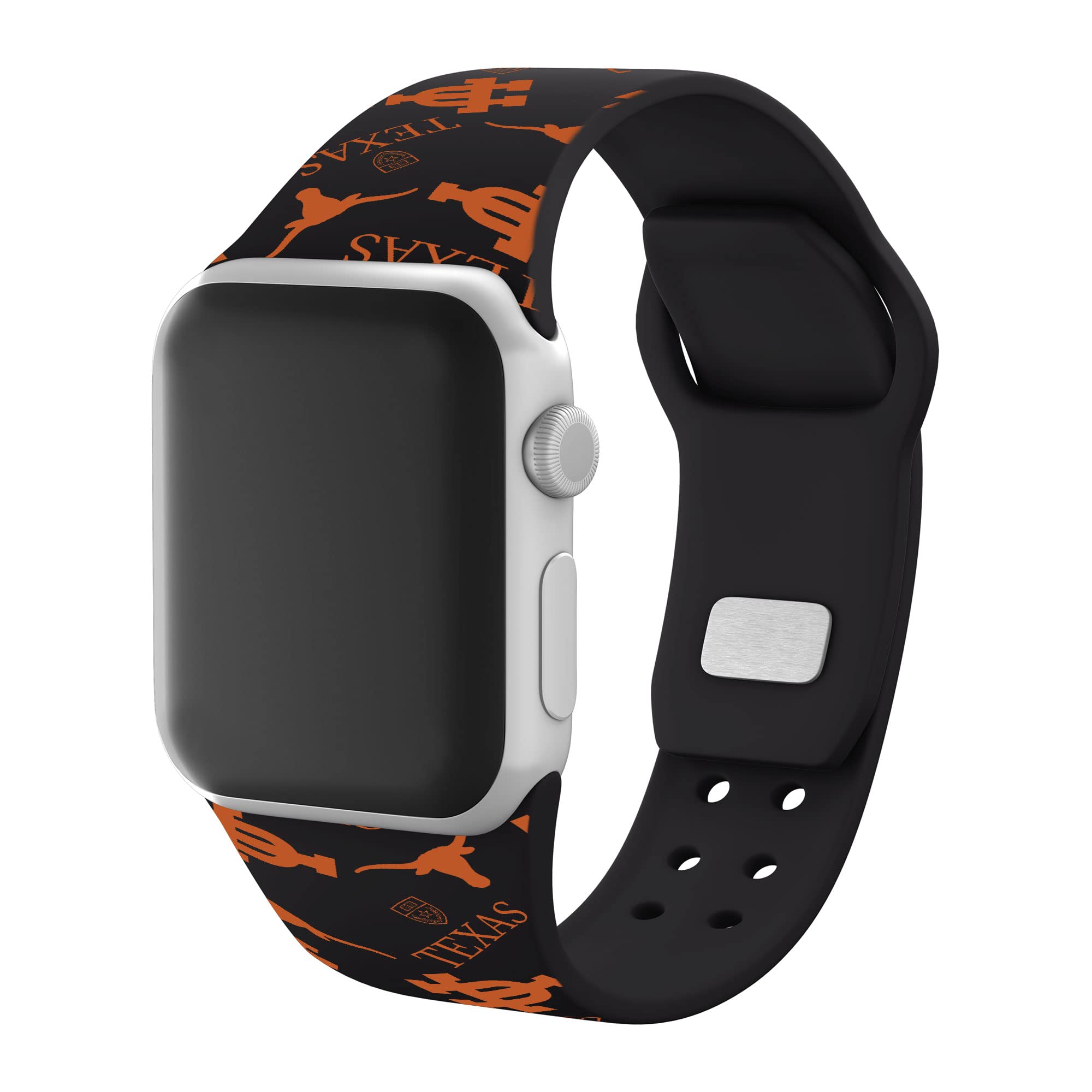 Texas Longhorns HD Watch Band for Apple Watch - Durable Silicone Strap, Compatible with All Apple Watch Models - Perfect for Sports, Workouts, and Everyday Wear