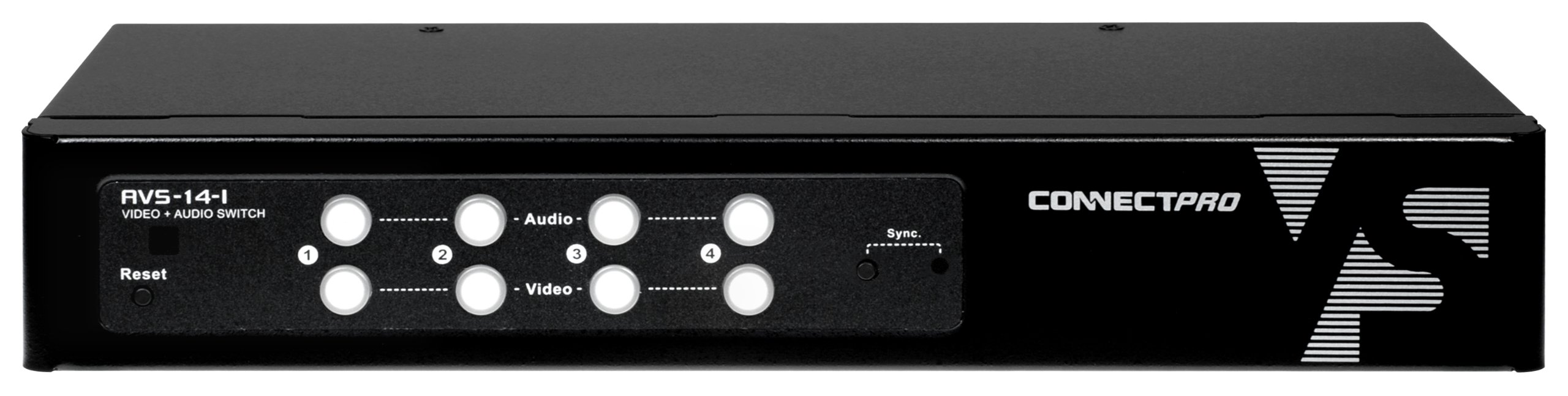 4-Port Monitor and Audio Switch (AVS-14-I) - HDMI & VGA Compatible - Perfect for Home Office, Gaming, and Multi-Device Setups