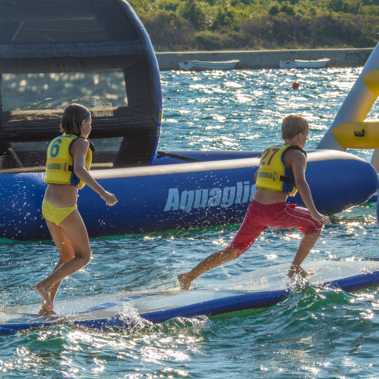 Aquaglide Speedway Floating Mat 20ft - Premium Inflatable Water Mat for Lakes, Pools & Beaches - Perfect for Relaxing, Sunbathing & Water Fun