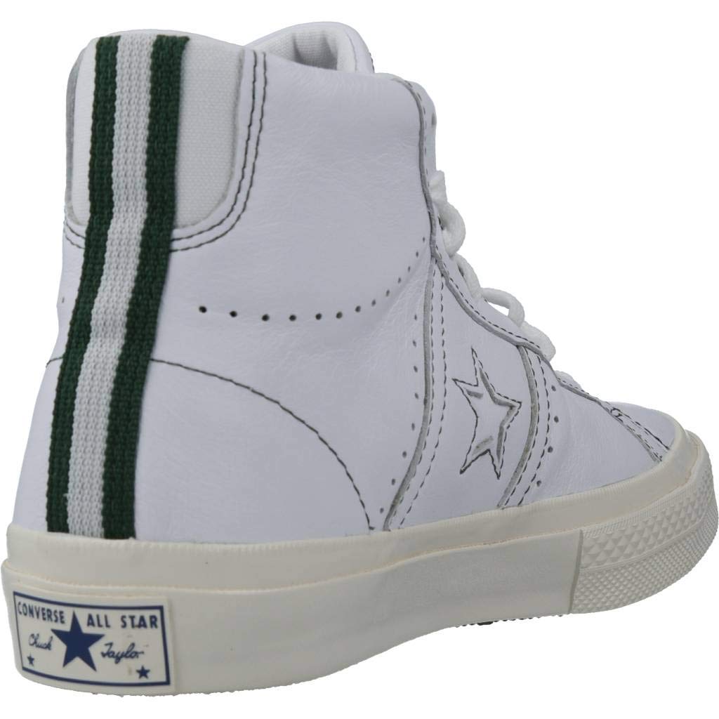 Converse Unisex Adult One Star Academy Hi Sneakers - White/Fir/Egret - Size 11 | Classic High-Top Canvas Shoes for Men & Women | Perfect for Casual Wear, Street Style & Skateboarding