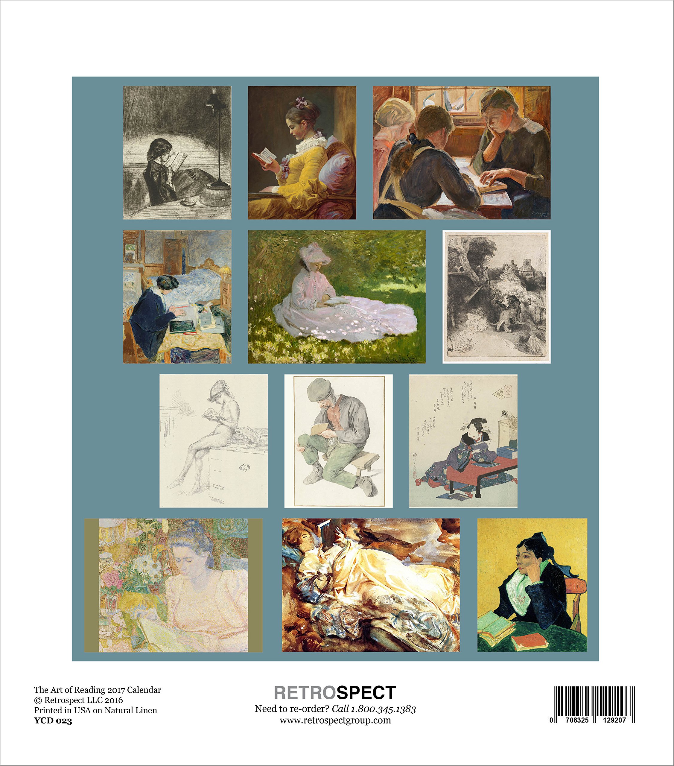 2017 Reading Art Desk Calendar - Perfect for Office & Study