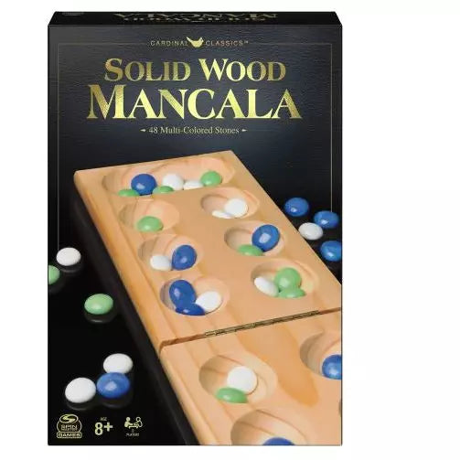 Cardinal Classics Mancala - Wooden Board Game Set for Kids & Adults | Fun Strategy Game for Family Game Night, Travel & Parties