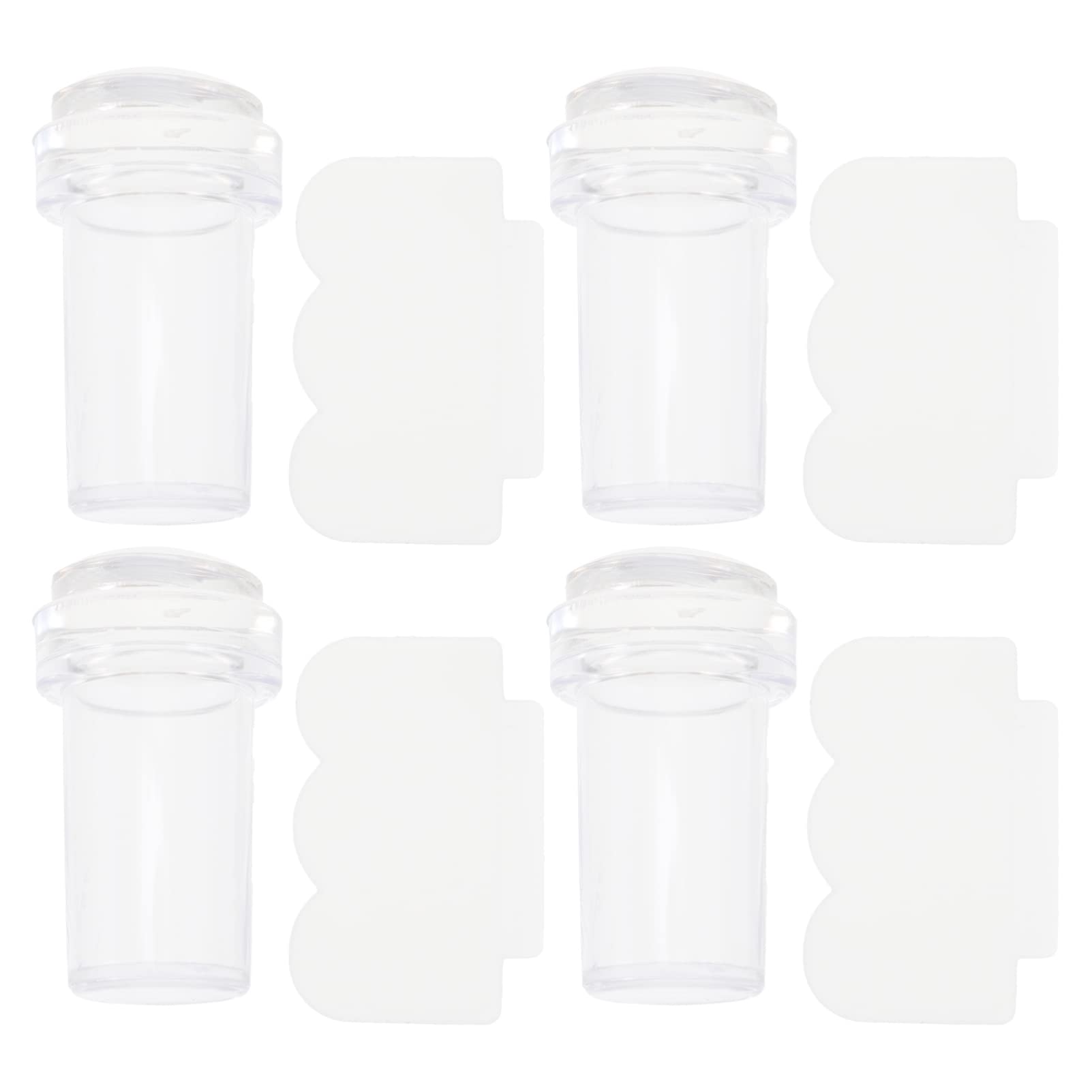 LALAFINA 12 Pcs Nail Stamp Kit with Clear Gel & Steel Plates - Professional Nail Art Tools for Kids & Adults - Perfect for French Manicure, DIY Nail Designs & Home Salon Use