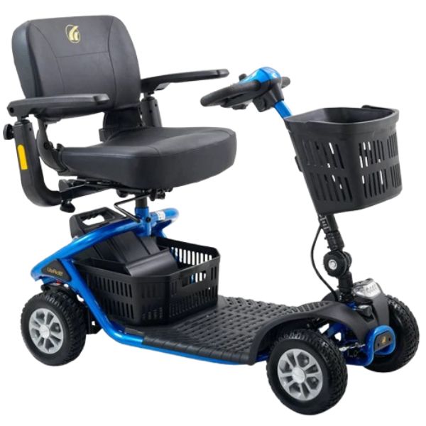 Golden Technologies LiteRider 4 Wheel Mobility Scooter GL141 - Lightweight Foldable Electric Scooter for Adults & Seniors - Indoor & Outdoor Use for Shopping, Travel, and Daily Mobility