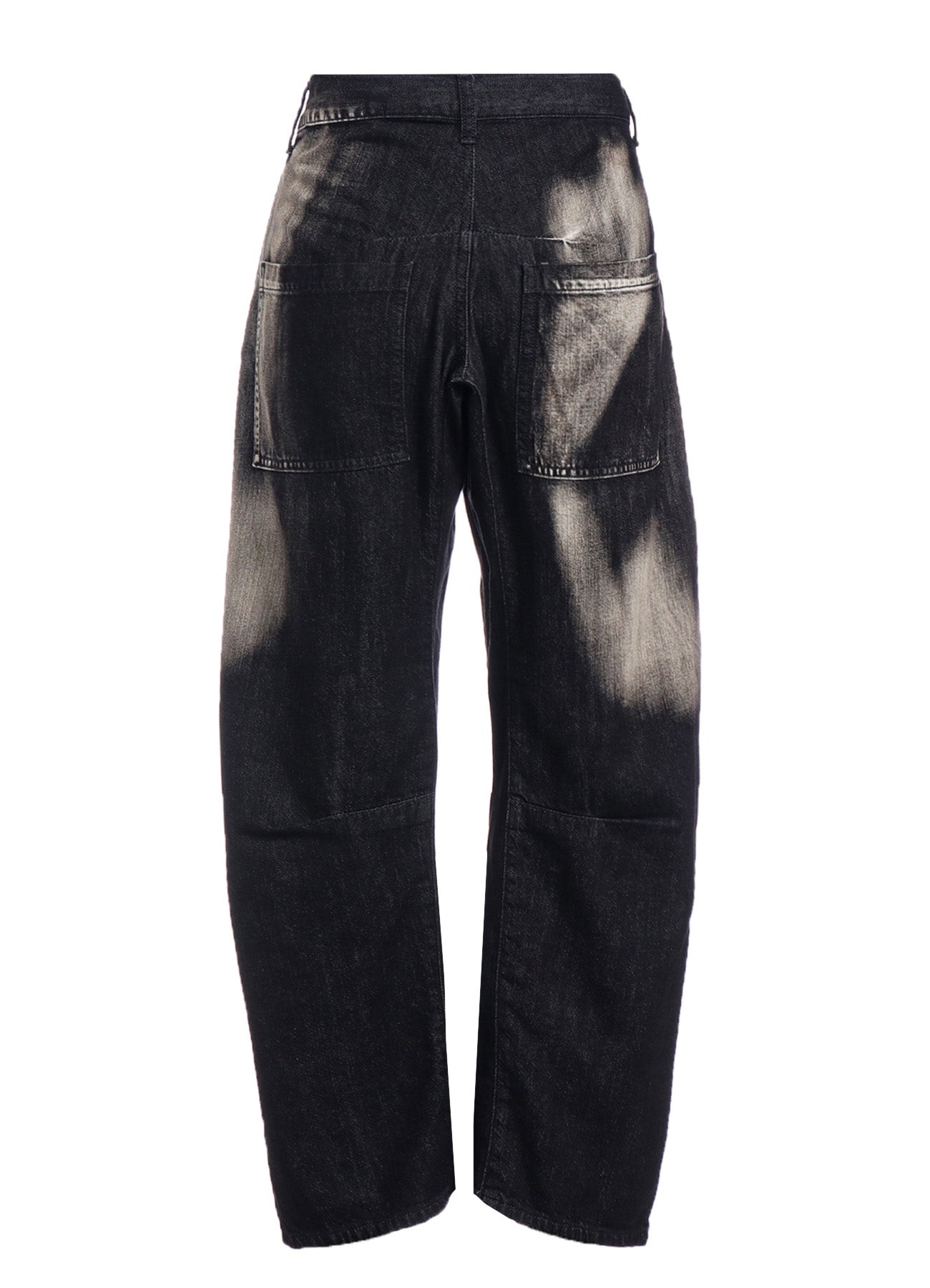 Spotted Denim Gusset Wide Leg Pants for Women - Trendy High Waist Loose Fit Casual Trousers for Everyday Wear, Office, and Street Style