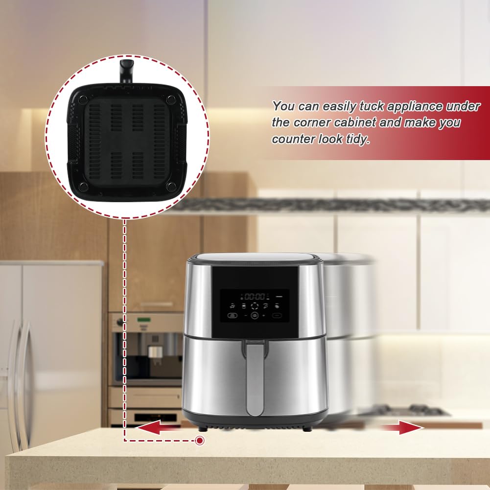 16pcs Non-Slip Appliance Sliders for Air Fryer, Coffee Maker & Kitchen Appliances - Heavy Duty Adhesive Furniture Movers for Easy Gliding & Space Saving (Black) - Perfect for Kitchen, Office & Home Organization