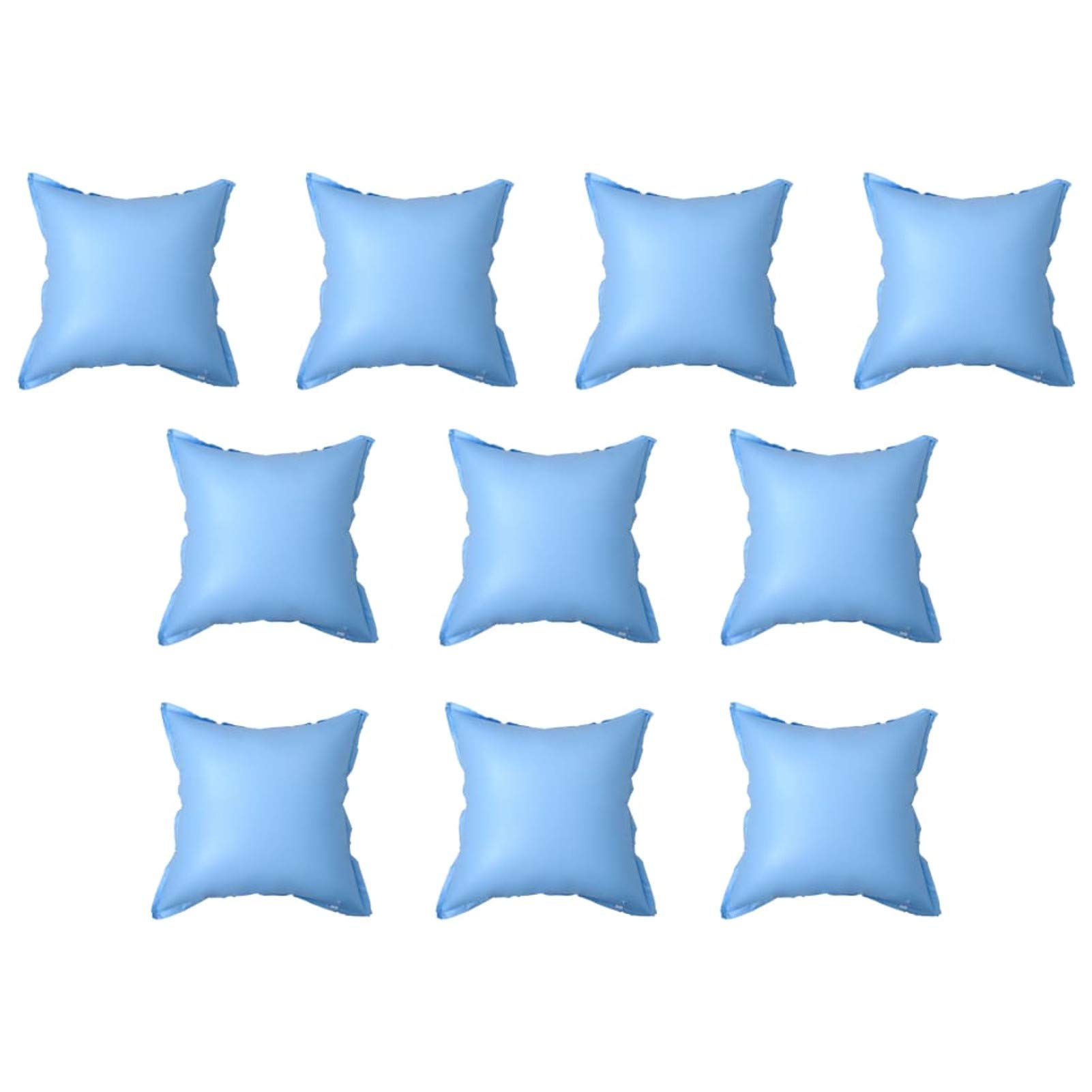 Tidyard 10-Piece Inflatable Winter Pool Pillows for Above Ground Swimming Pool Cover - Heavy Duty PVC Air Pillows (Blue) - Prevent Ice Damage & Extend Pool Cover Life - Perfect for Winter Pool Protection & Maintenance
