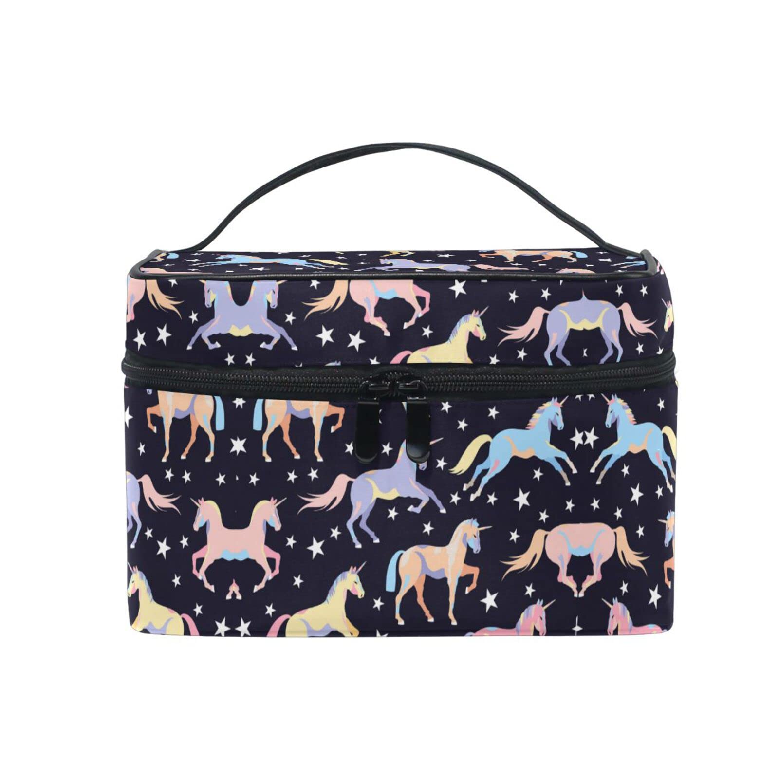 Cute Unicorn Cartoon Makeup Bag for Women & Girls - Waterproof Cosmetic Organizer with Zipper - Perfect for Travel, Gym, School & Daily Use