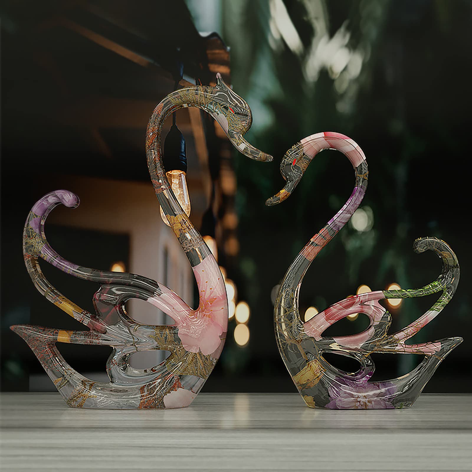2 Pack Swan and Dragon Silicone Mold Set - 3D Resin Mold for Candle Making, Clay Crafts, Cake Decorating - DIY Home Decor, Wedding Favors, Party Supplies