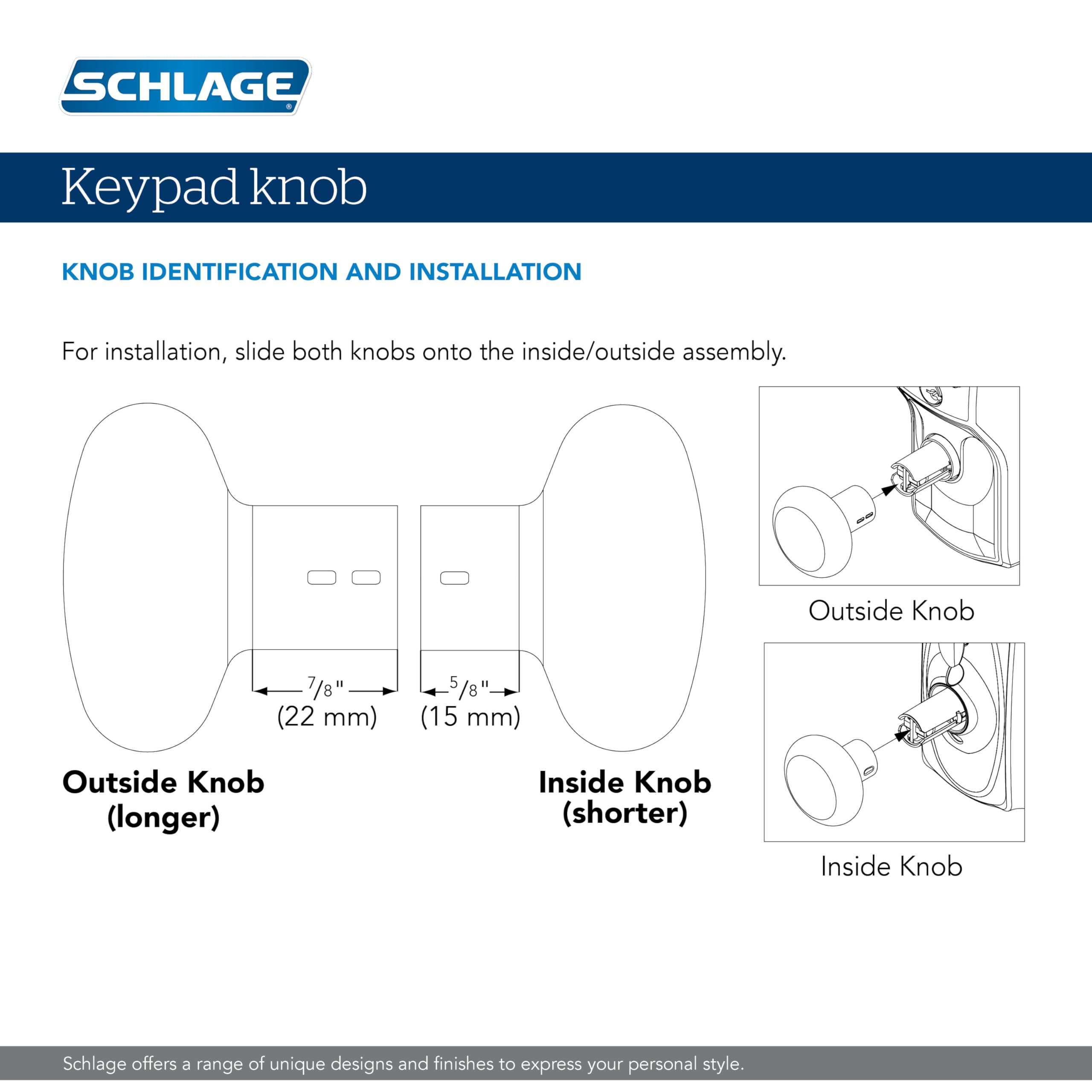 Schlage FE595 PLY 622 LAT Plymouth Keypad Entry Door Lock with Flex-Lock Technology & Latitude Lever - Matte Black Finish | Secure Keyless Entry for Homes & Offices
