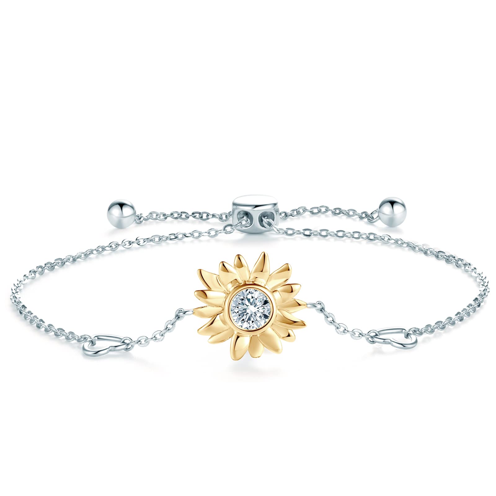 AINUOSHI 14K White Gold Plated 925 Sterling Silver Moissanite Bracelet for Women - Elegant Valentines Day, Anniversary & Birthday Gift for Wife, Mom, Daughter | Perfect for Weddings, Parties & Special Occasions