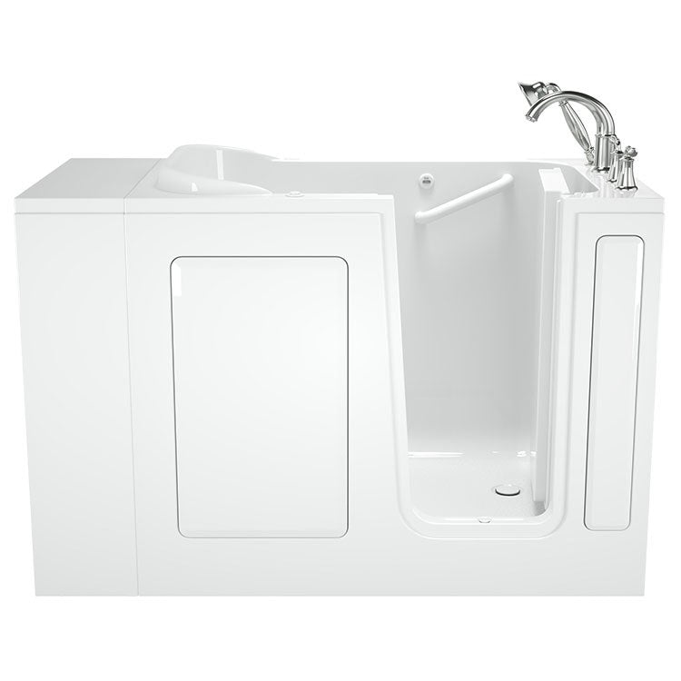 2848 Series 28W x 48L Gelcoat Walk-In Soaking Bathtub with Right Hand Drain & Faucet - Perfect for Small Bathrooms, Spa-Like Relaxation at Home
