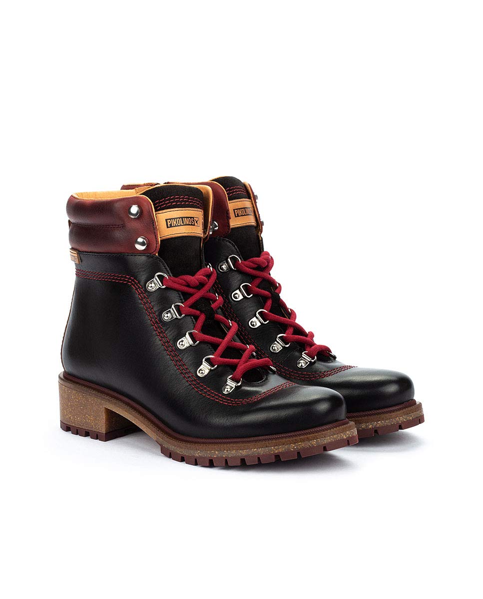 PIKOLINOS Women's Leather Flat Ankle Boots - Comfortable Casual Shoes for Walking, Travel & Everyday Wear
