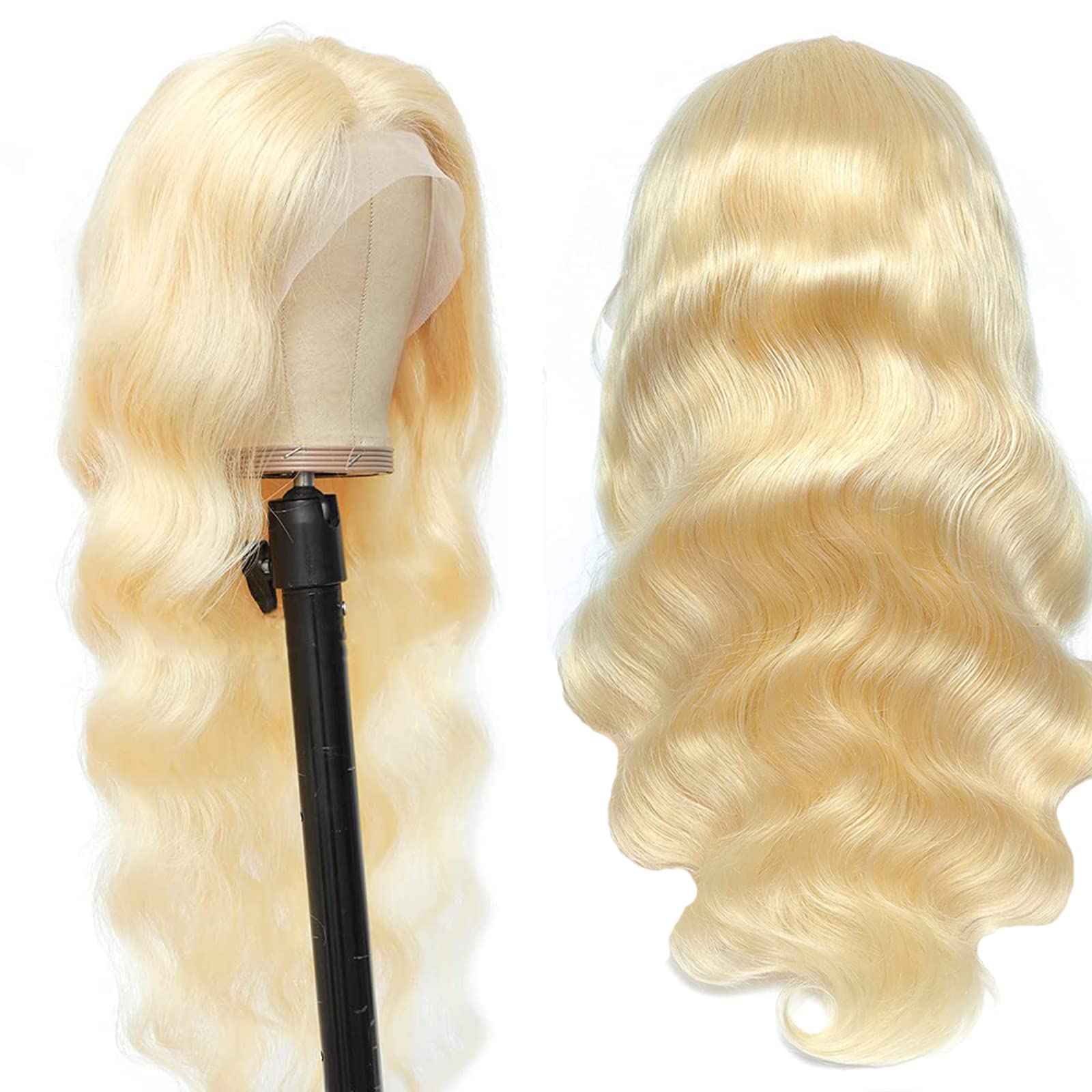 613 Lace Front Wig Human Hair 30inch 13x4 Blonde - 100% Remy Human Hair Wig with HD Lace & Baby Hair - 180% Density Pre-Plucked Lace Frontal Wig for Daily Wear, Cosplay & Special Occasions