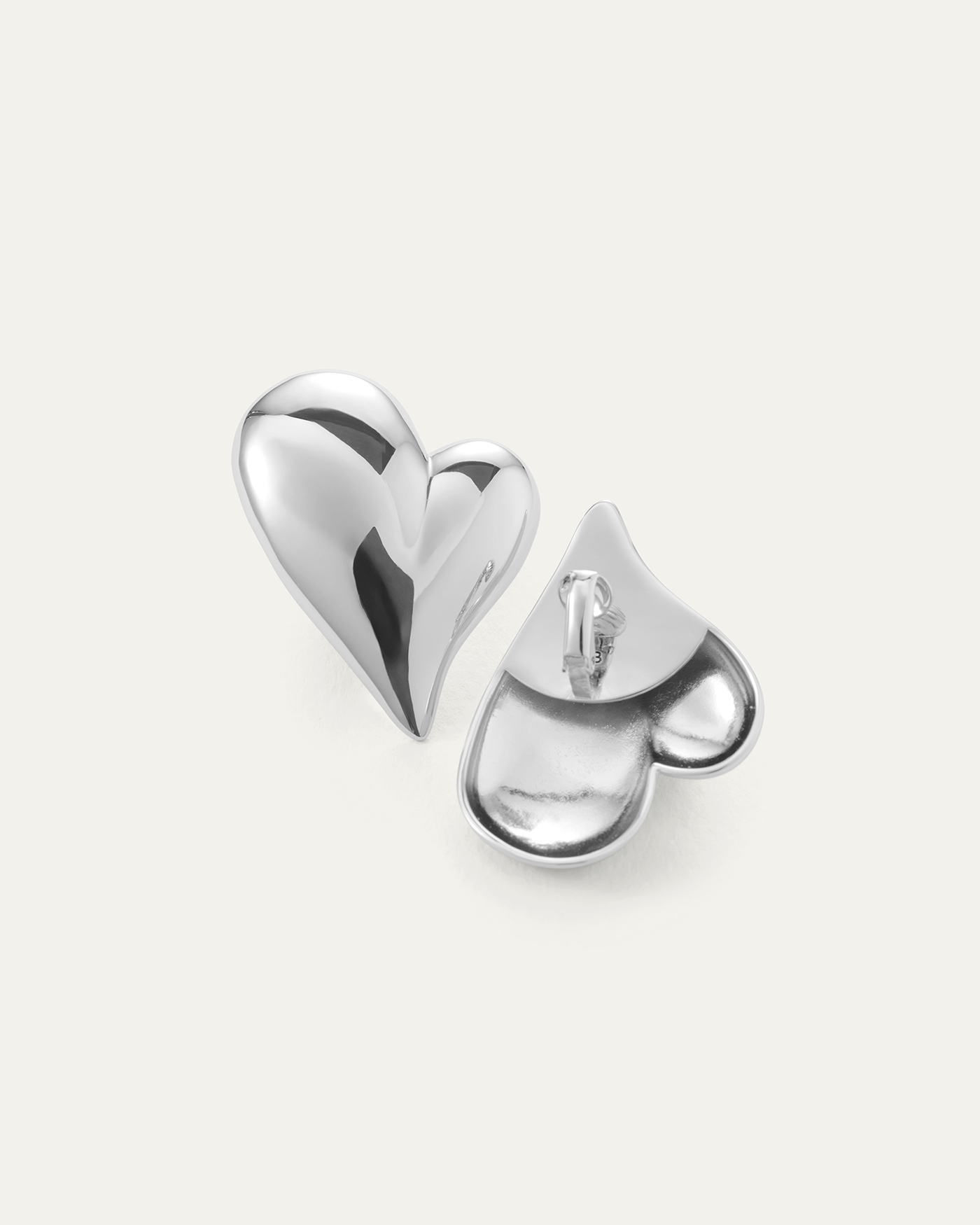 Trendy Heart Button Clip-On Earrings for Women - Fashion Jewelry for Parties, Weddings & Everyday Wear