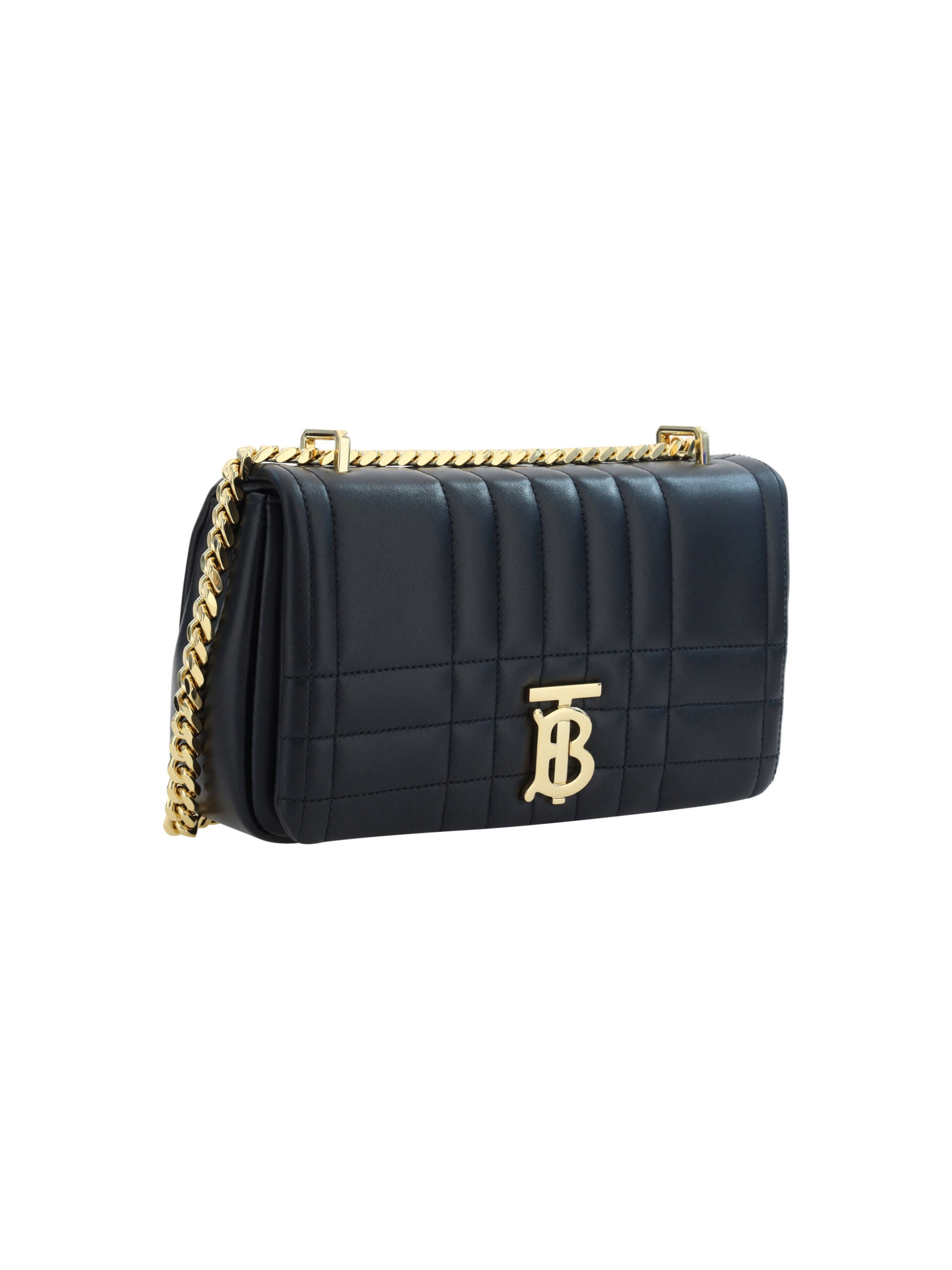 Burberry Quilted Leather Small Lola Shoulder Bag with Chain Strap in Black | 2024 Collection | Perfect for Work, Evening Out & Luxury Fashion Accessory