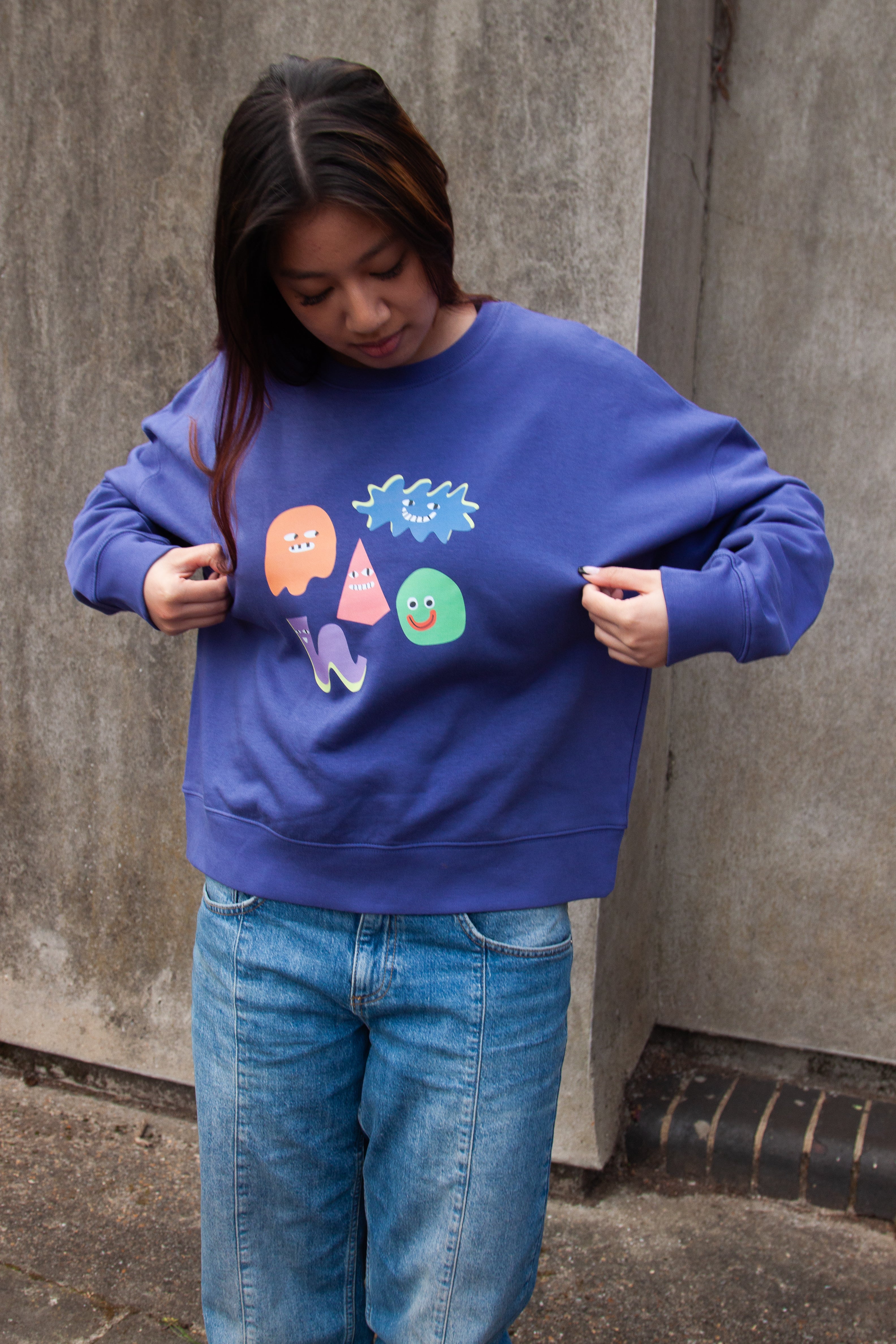 Miss Pompom Creatures Sweatshirt - Cute Animal Print Pullover for Women | Cozy Casual Wear for Fall & Winter | Perfect for Outfits, Lounge & Street Style