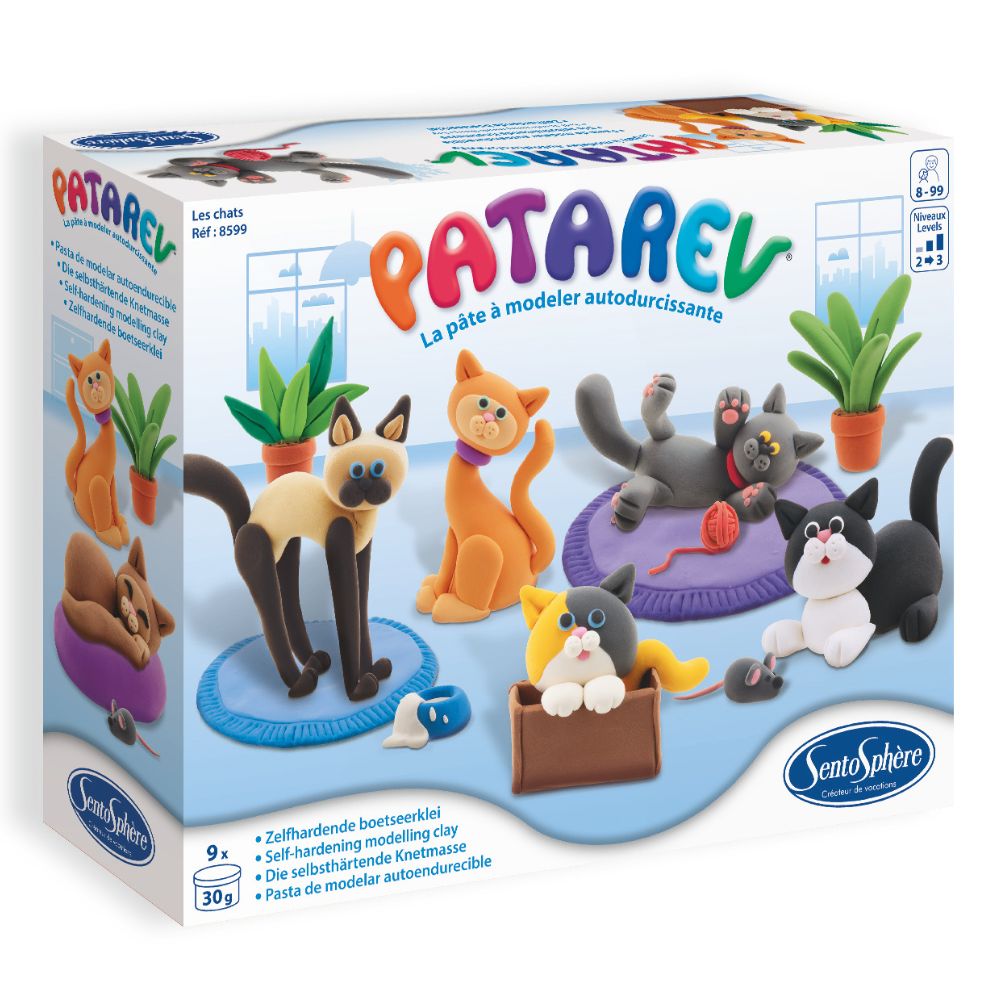 Patarev Air Drying Clay Kit for Cats - Non Toxic Modeling Clay for DIY Cat Sculptures, Pottery & Crafts - Perfect for Pet Lovers, Art Projects & Home Decor