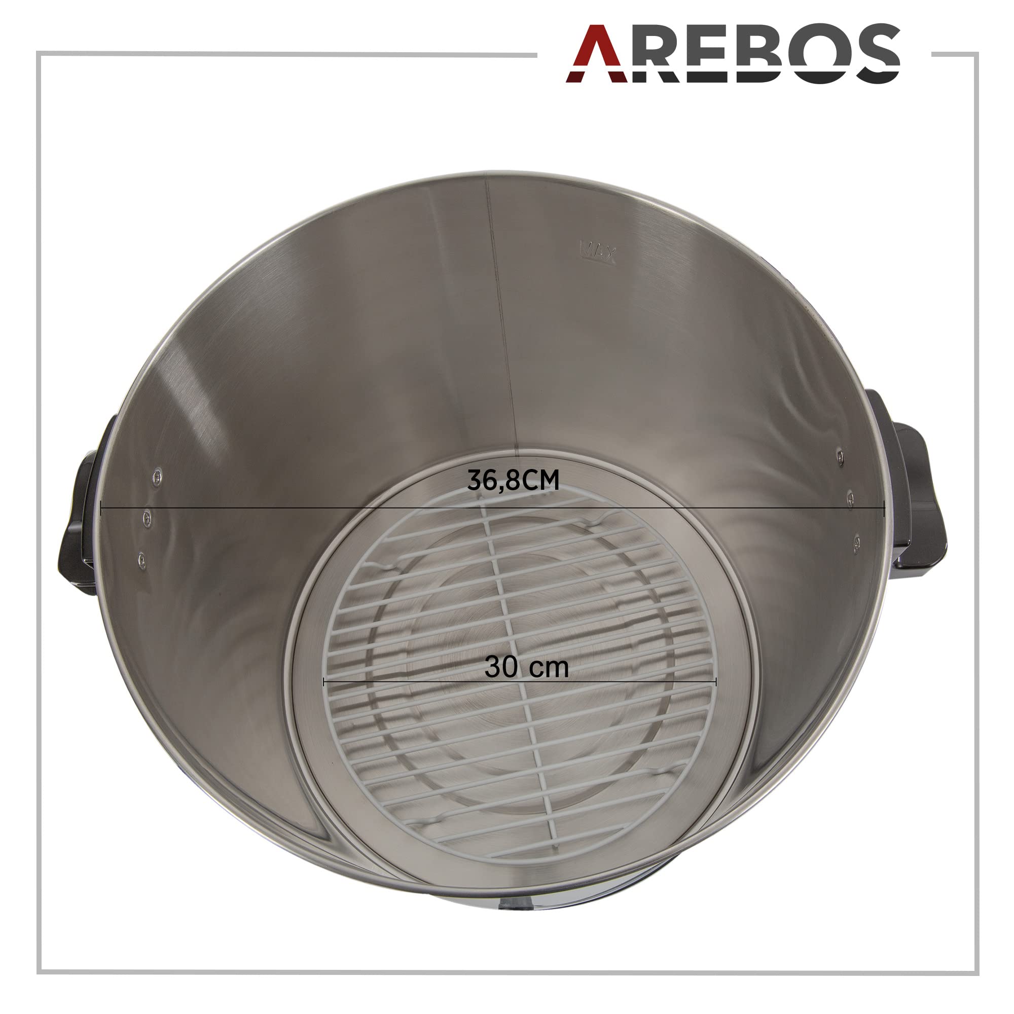Arebos Electric Water Bath Canner with Thermostat & Timer - 7.4 Gallon (28L) 1800W Home Food Preserver for Canning Jars, Pickling, Jam Making & More - Perfect for Homemade Preserves, Sauces & DIY Gifts