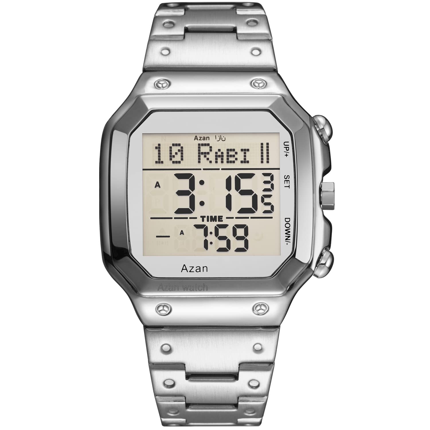 BINIAT Digital Muslim Watch with Azan Alarm & Prayer Times - Perfect for Islamic Prayers & Daily Use