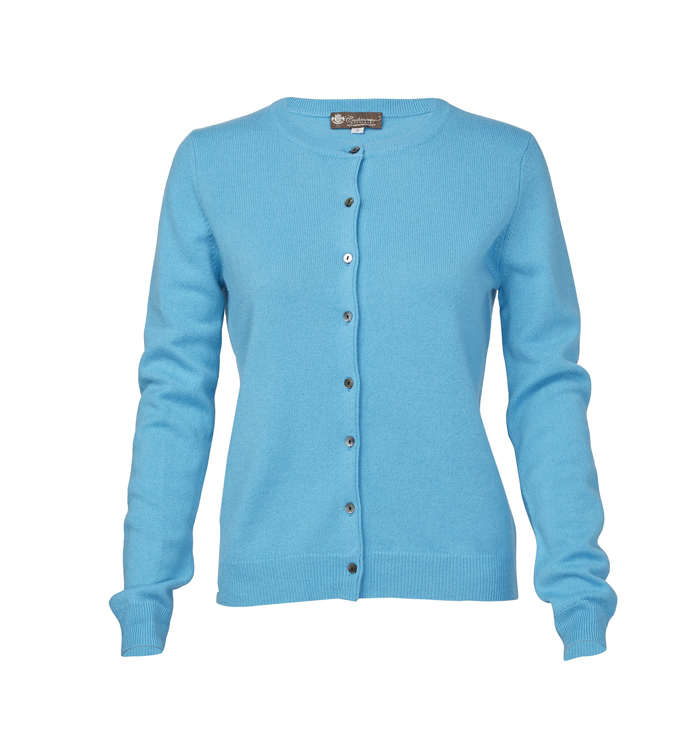 100% Pure Cashmere Women's Cardigan Sweater - Round Neck, Long Sleeve, Button Down, Soft & Warm Winter Knitwear for Office, Travel & Casual Outfits
