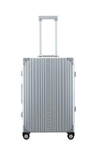 Aleon 26-Inch Aluminum Hardside Checked Luggage Suitcase - Platinum Silver | Durable Spinner Wheels, TSA Lock | Perfect for International Travel & Business Trips