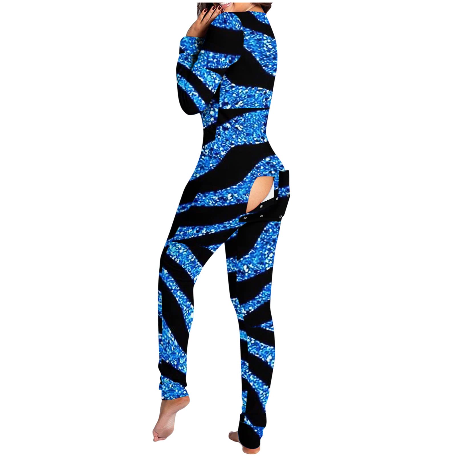 Smooto Women's Sexy V-Neck Knitted Jumpsuit - Short Sleeve Bodycon Romper for Summer Streetwear, Nightwear & Casual Outings (Blue, Size L) | Perfect for Beach Vacations, Date Nights & Lounge Wear