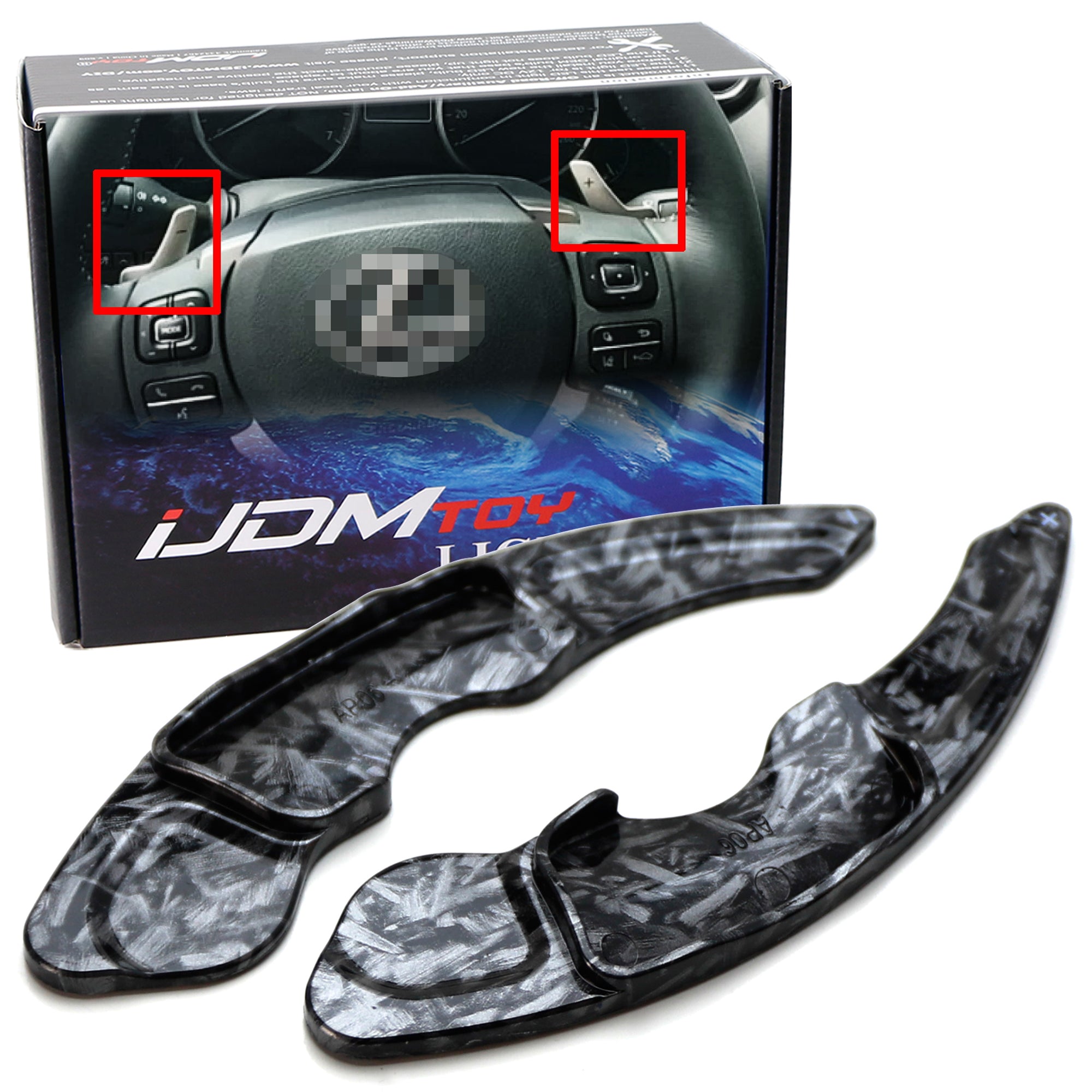 Forged Carbon Fiber Steering Wheel Paddle Shifters for Lexus IS RC NX CT - Performance Upgrade for Sporty Driving & Racing Enthusiasts