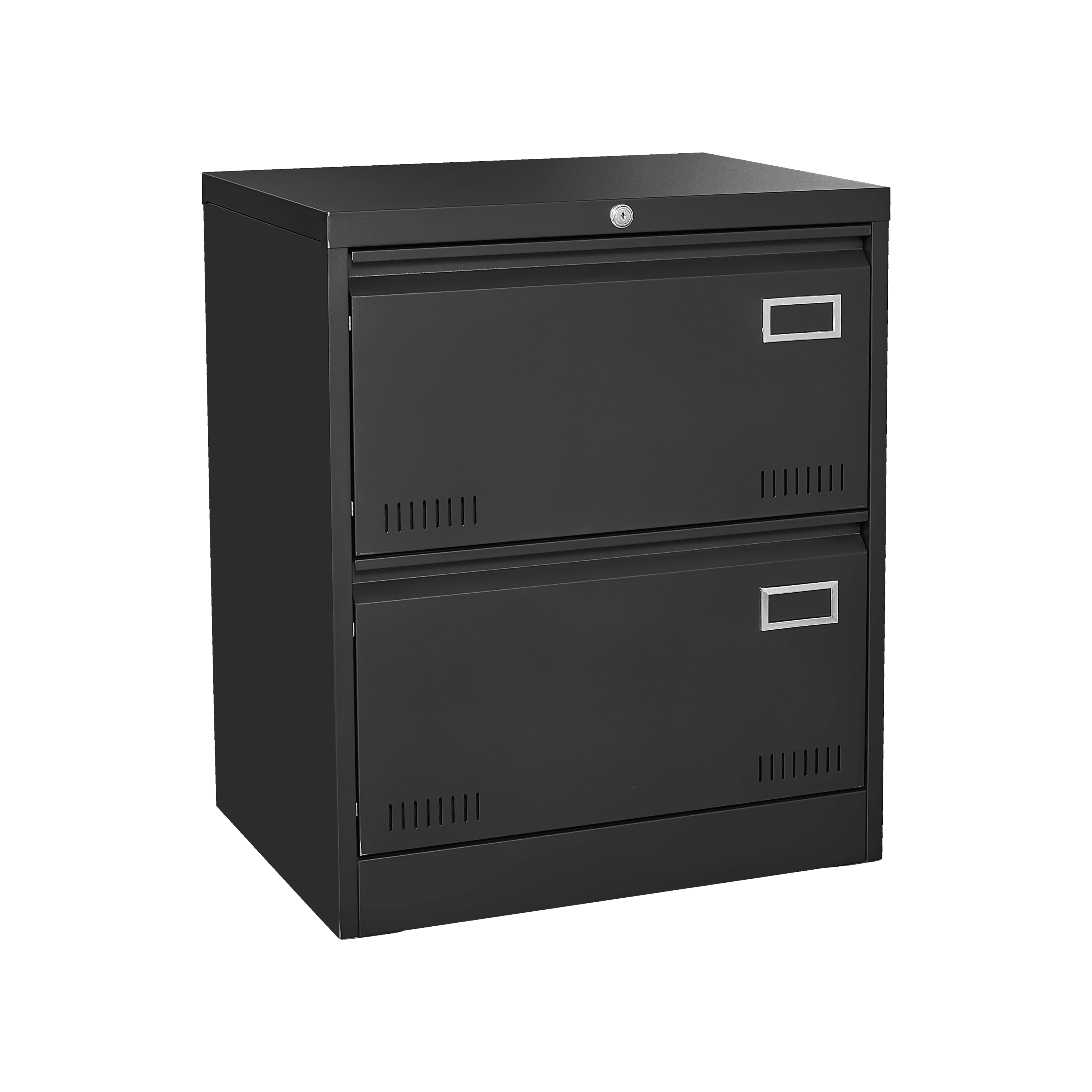 2-Drawer Locking Metal Lateral File Cabinet - Black Vertical Office Storage for Home, Legal, Letter & A4 Documents - Secure File Organization with Easy Assembly (Perfect for Home Office, School & Business Use)