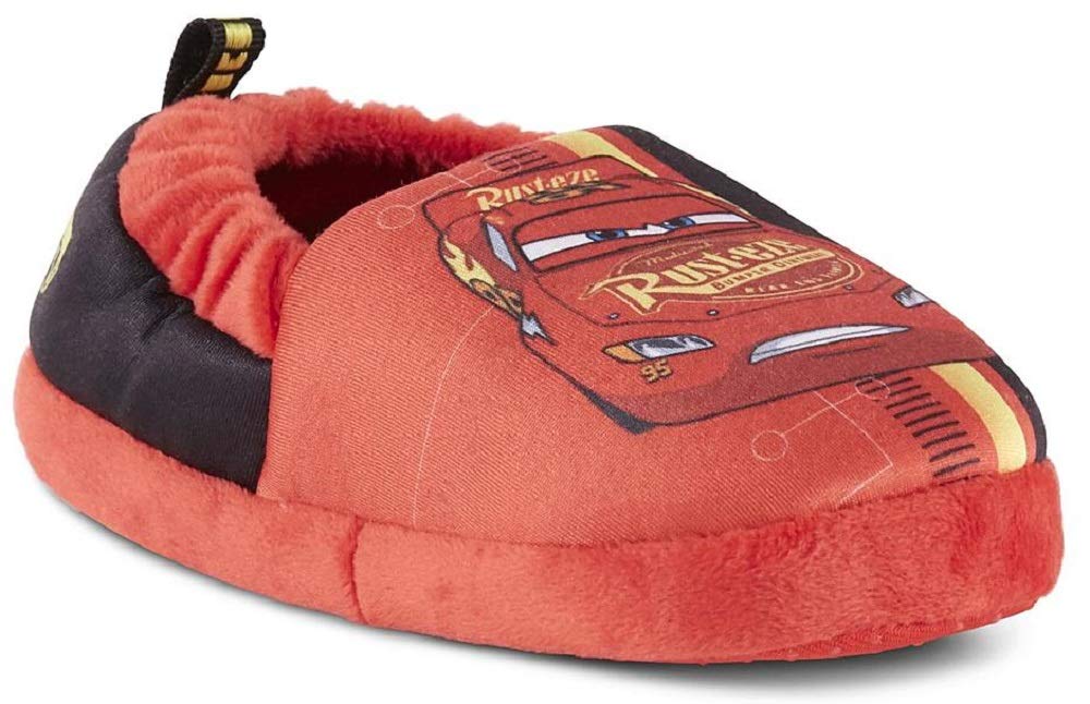 Disney Cars Boys Aline Slippers for Toddler & Little Kid - Soft & Comfortable House Shoes for Indoor Play, Nap Time & Cozy Home Wear