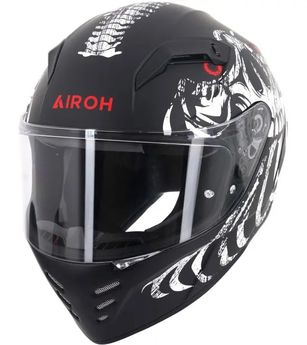 Airoh Connor Matt Myth Motorcycle Helmet - Lightweight, DOT & ECE Certified for Street & Off-Road Riding - Perfect for Commuting, Touring & Adventure Motorcycles