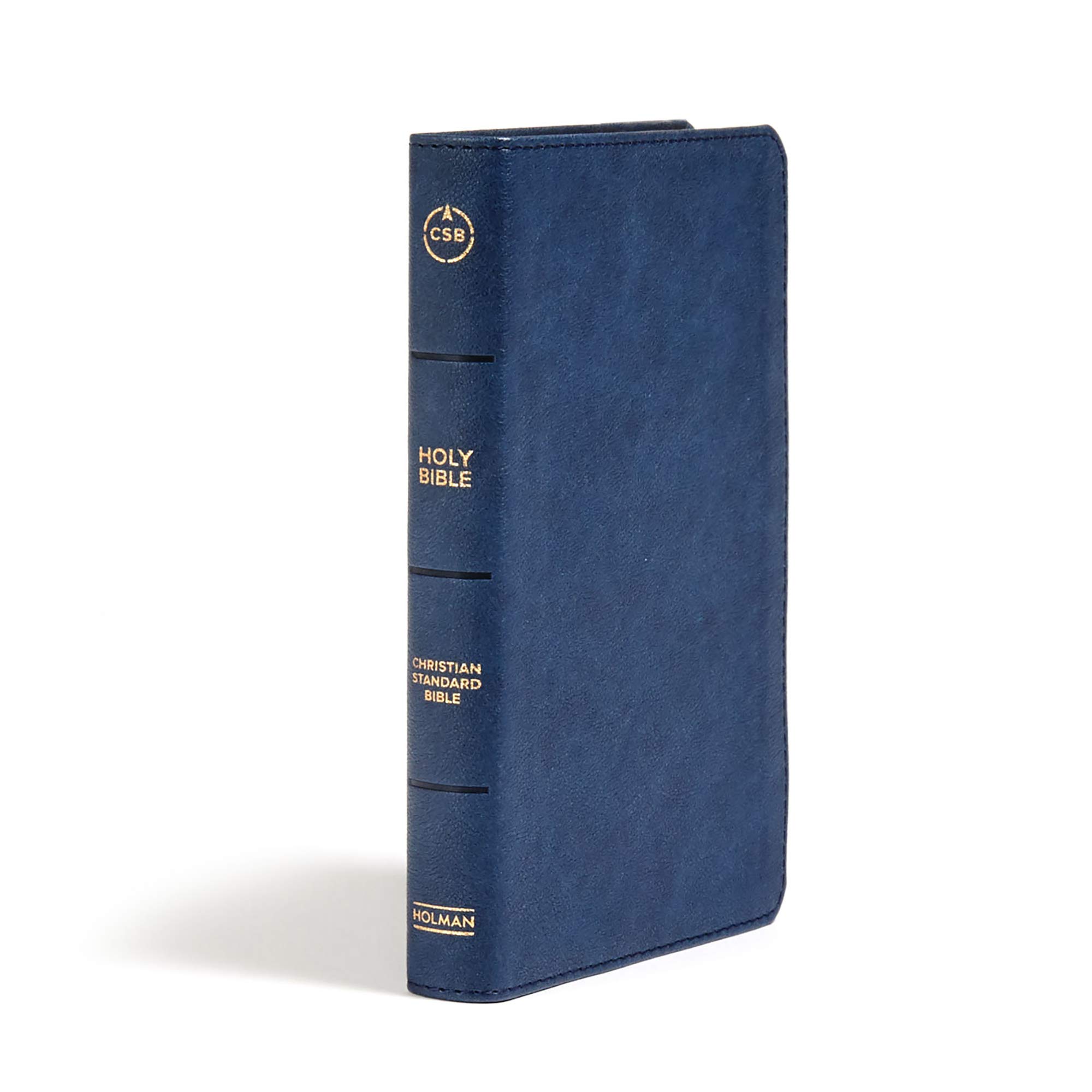 CSB Personal Size Bible - Navy LeatherTouch Cover, Red Letter Edition with Presentation Page & Full-Color Maps | Easy-to-Read Serif Font for Daily Devotion, Church Services & Bible Study
