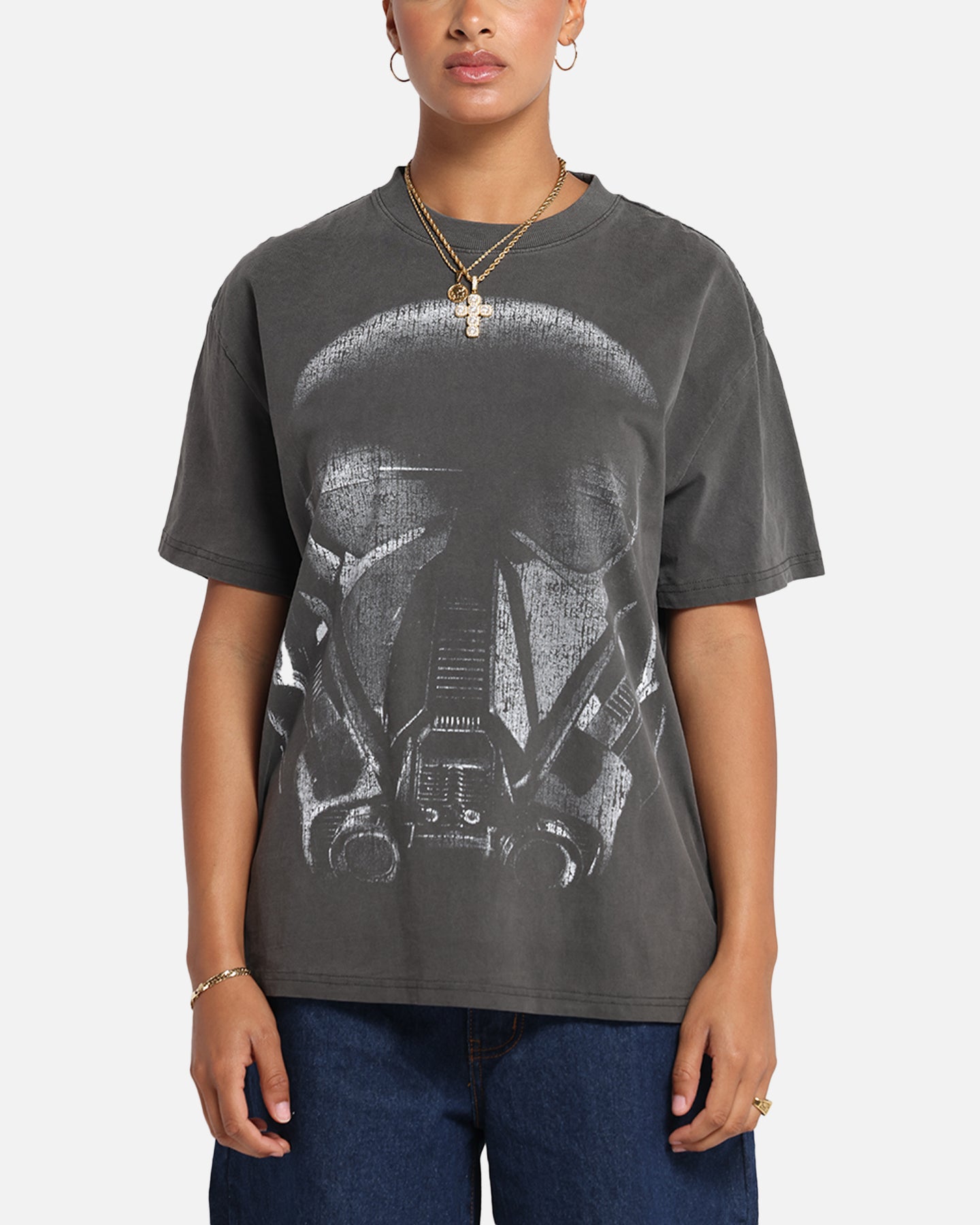 73 Studio Star Wars Death Trooper Vintage T-Shirt - Black Wash - Officially Licensed - Perfect for Cosplay, Conventions & Everyday Wear
