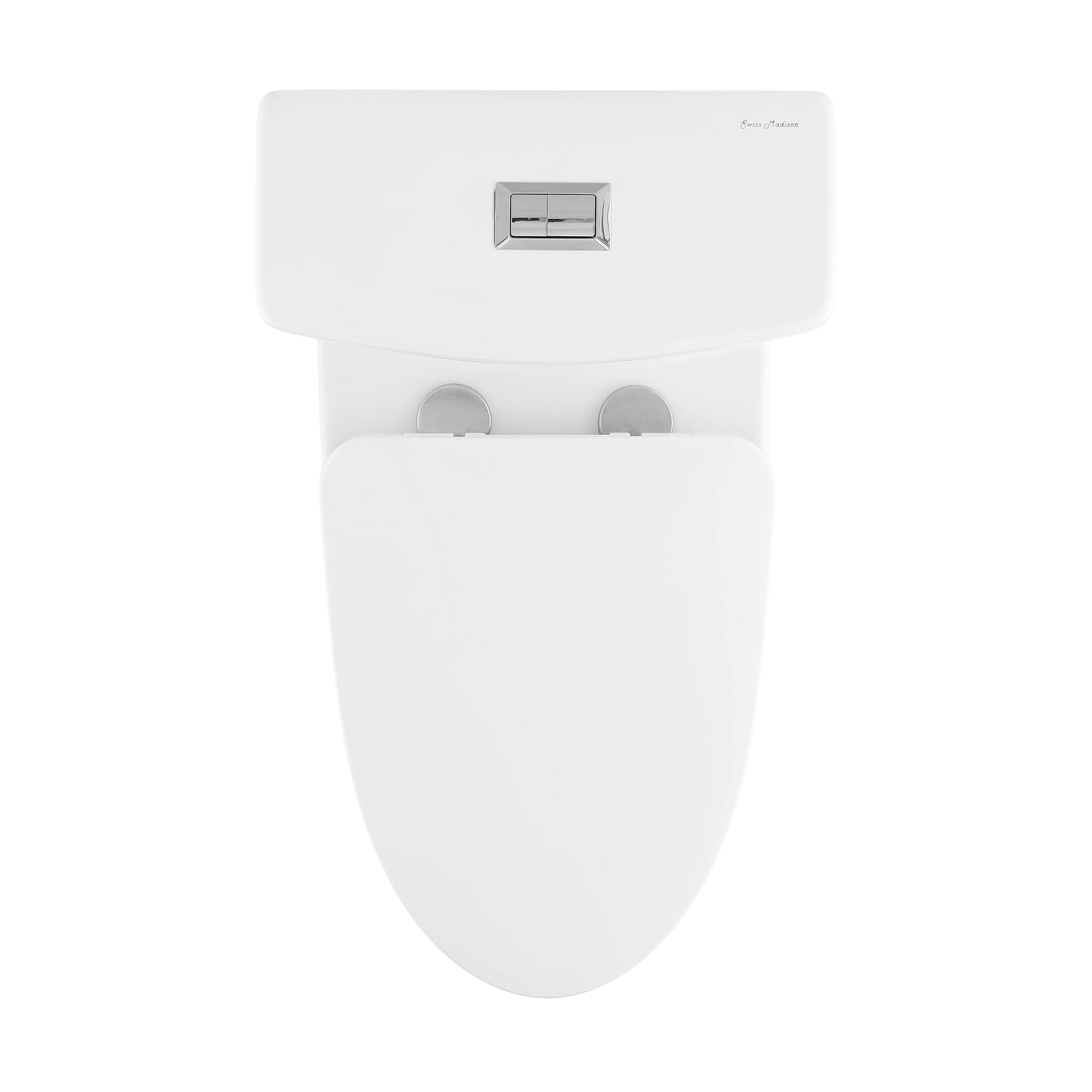 Beau One-Piece Elongated Toilet with Dual-Flush Technology 1.1/1.6 GPF - Water-Saving Bathroom Fixture for Modern Homes & Commercial Spaces