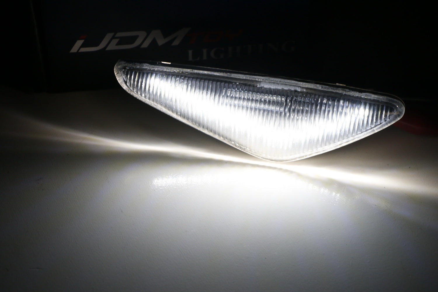 BMW X3 X5 X6 Clear V-Shaped LED Front Fender Side Marker Lights - White Bright DRL Turn Signal for Enhanced Visibility & Style | Perfect for Night Driving & Custom Car Upgrades