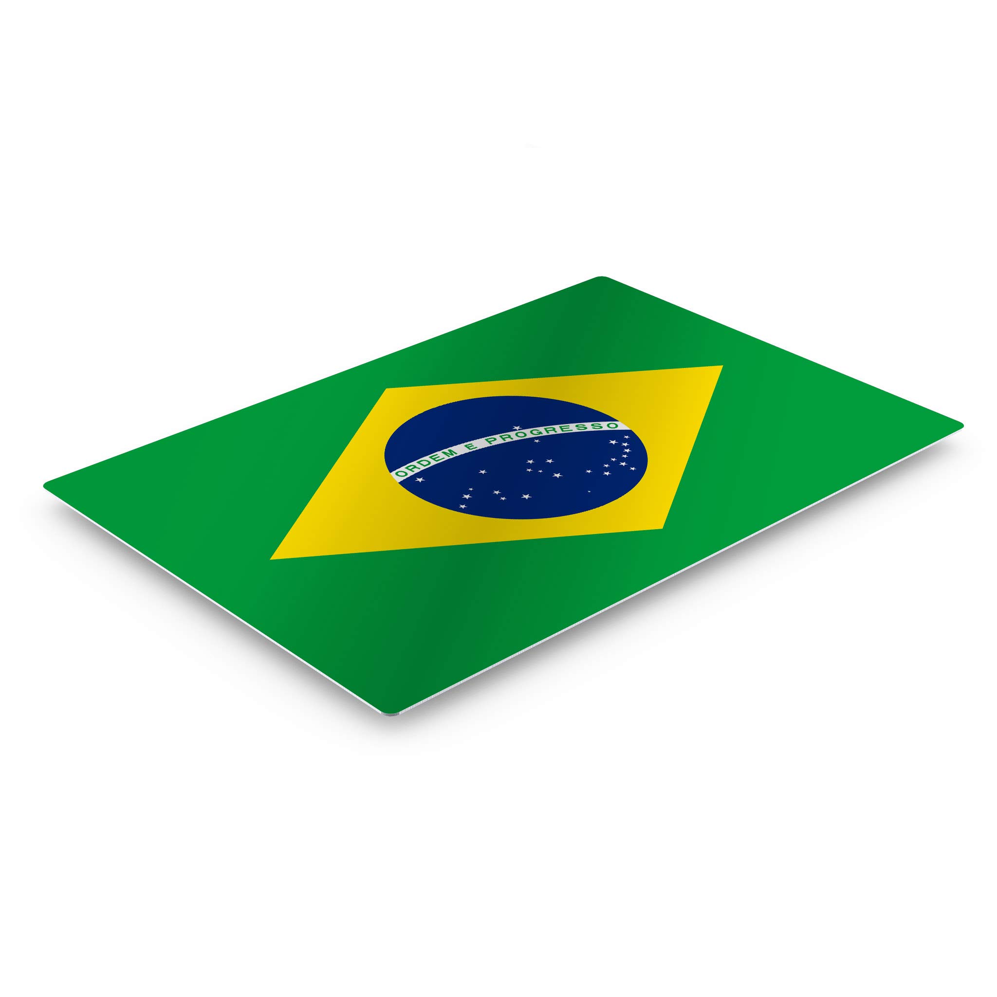 Brazil Flag Metal Wall Art Print - 16x24 Inch Modern Home Decor for Office, Living Room, Dorm, Bedroom, Kitchen, Man Cave & Sports Bar | Made in USA, Ready to Hang | Perfect for Game Day, Themed Parties & Patriotic Displays