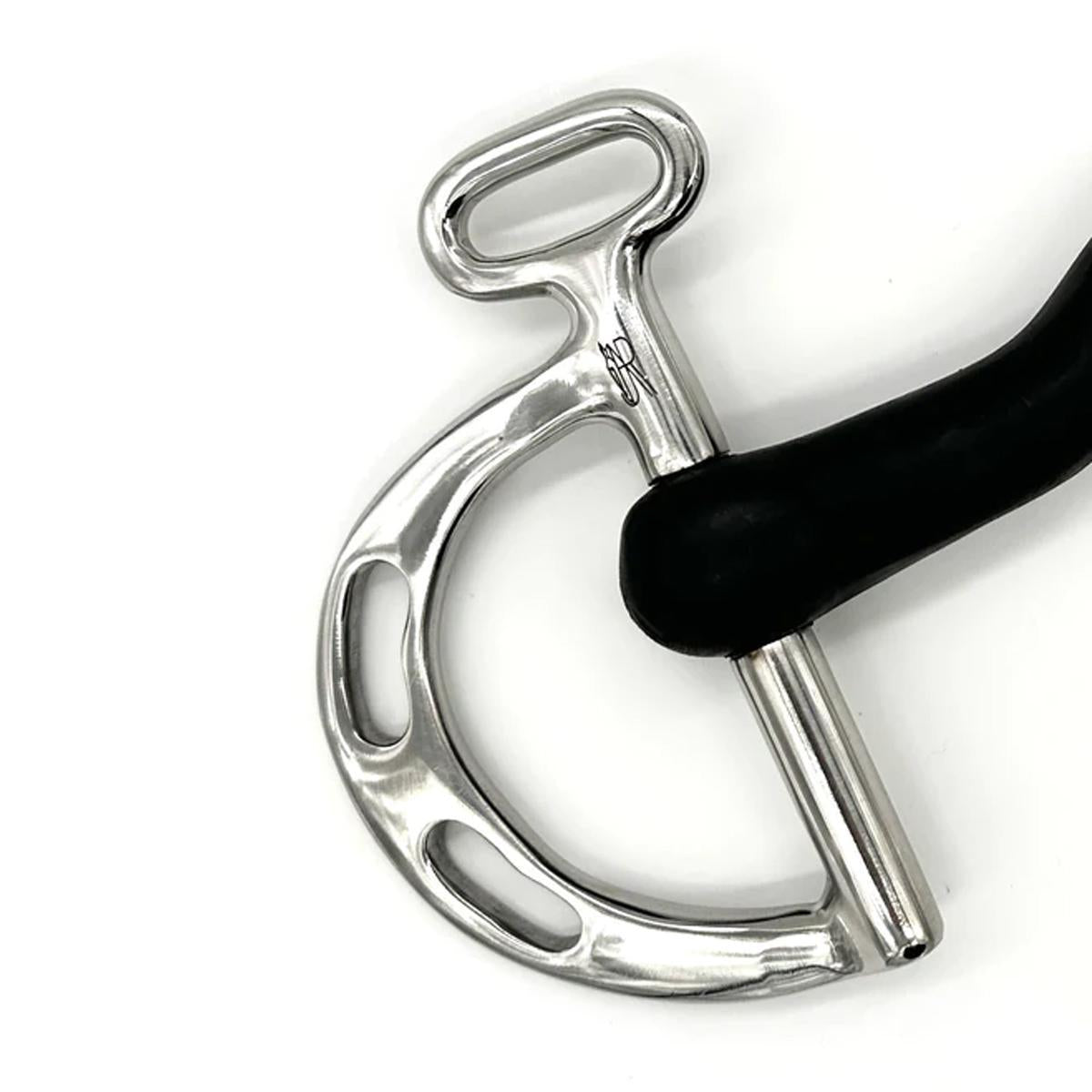 AJR Hard Rubber Medium Port Kimberwick Bit - Horse Training Bit for Dressage & Jumping - Comfortable & Durable Equestrian Equipment for English Riding
