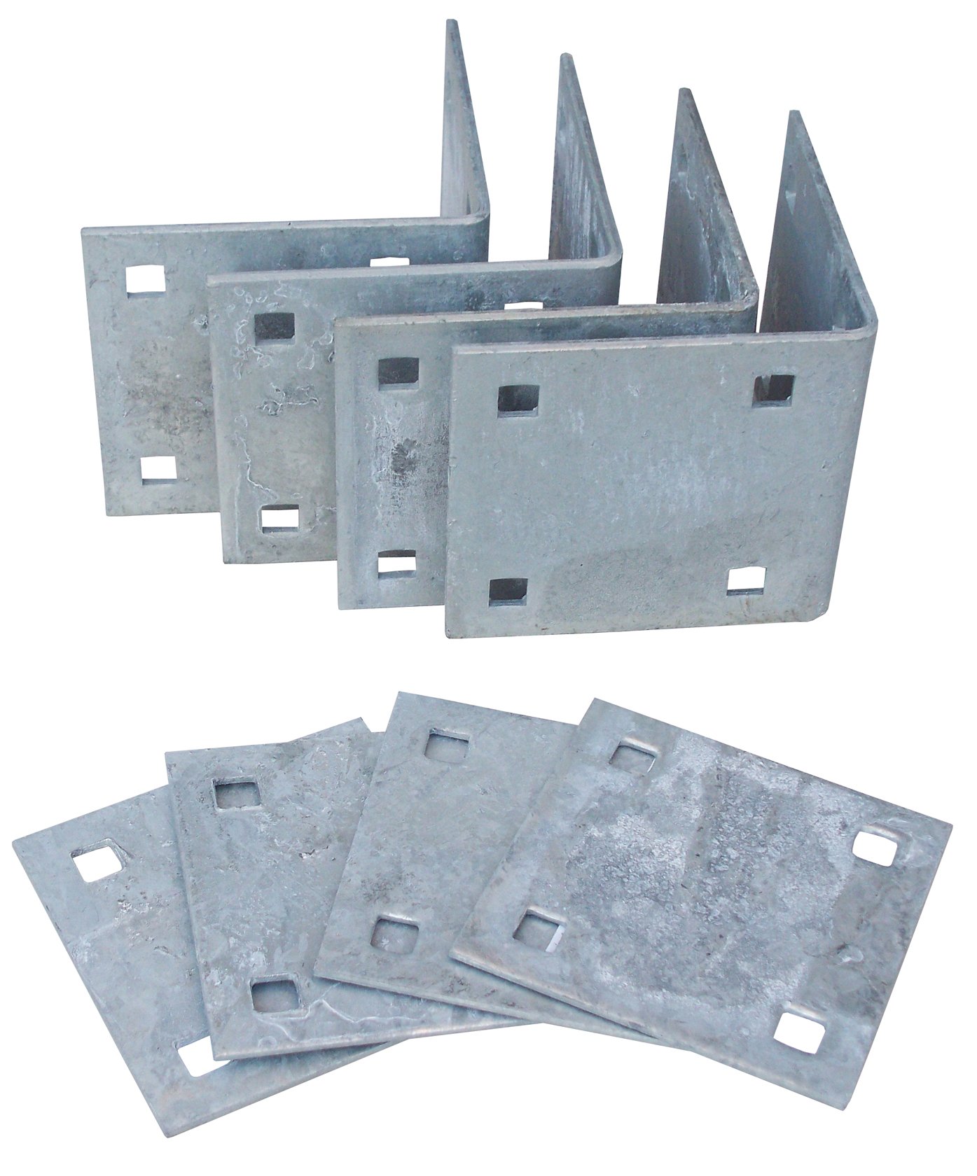 Howell Dock Hardware Floating Inside Corner Kit - 4 Inside Corners & 4 Backer Plates for Marine Docks, Piers & Floating Docks - Heavy Duty Waterproof Dock Accessories for Boat Docks & Waterfront Structures