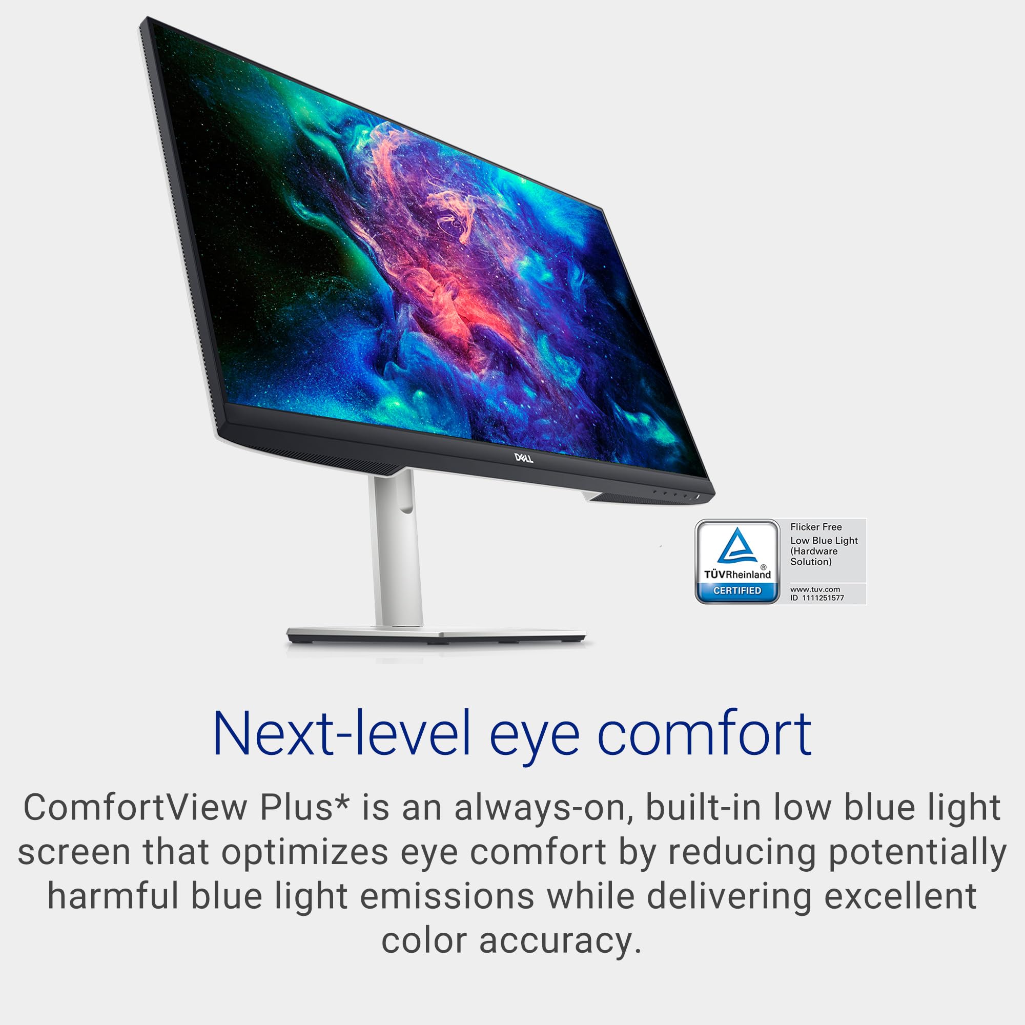 Dell S2721QS 27 Inch 4K UHD Monitor (3840x2160) IPS Display with AMD FreeSync - Ultra Thin Bezel, HDMI & DisplayPort, VESA Mountable Silver Computer Screen for Gaming, Office Work & Home Entertainment
