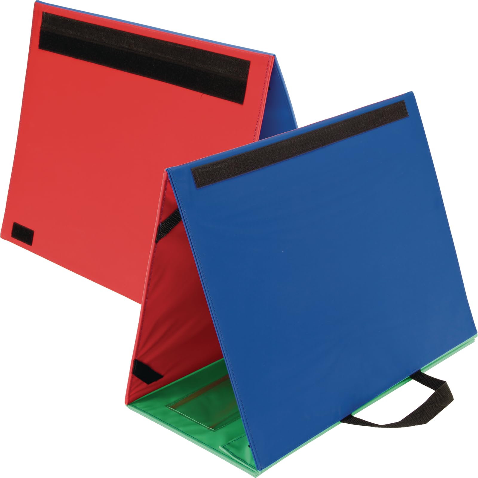 Really Good Stuff Desktop Pocket Charts with Stand - 2 Adhesive Pocket Charts & Foldable Stand for Flashcards (18”x10⅜”x14”) - Portable Storage Solution for Classroom, Homeschool & Office Organization