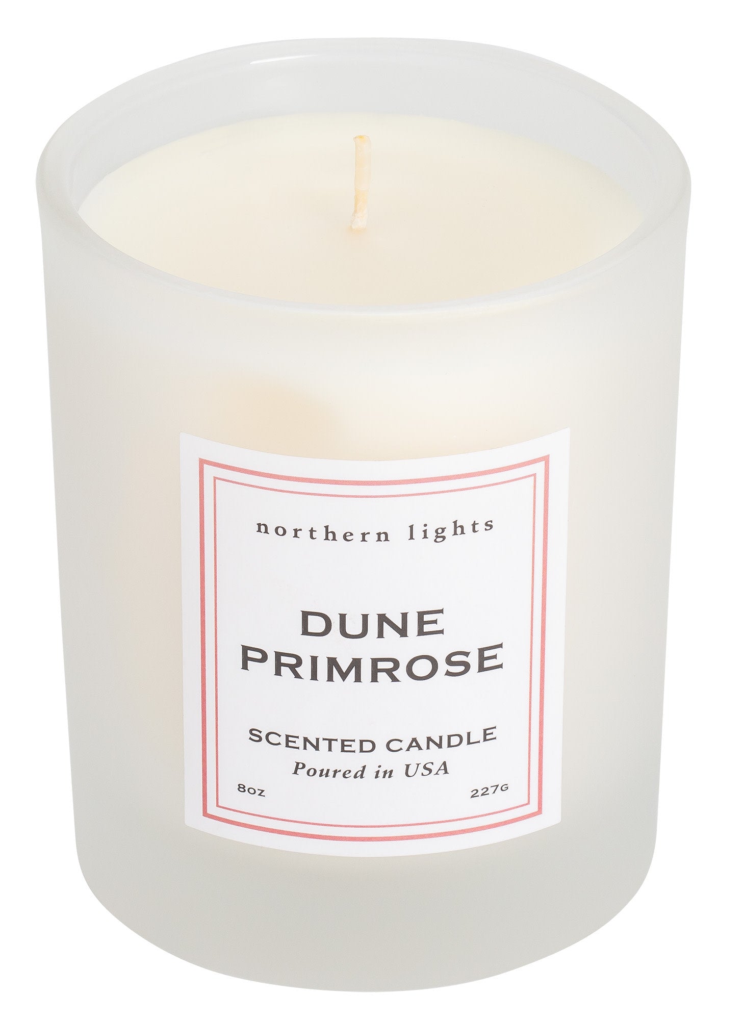 Rose Gold Rechargeable Candle Lighter with 8 oz Dune Primrose Scented Candle - Elegant Flameless Gift Set for Home, Wedding & Romantic Decor