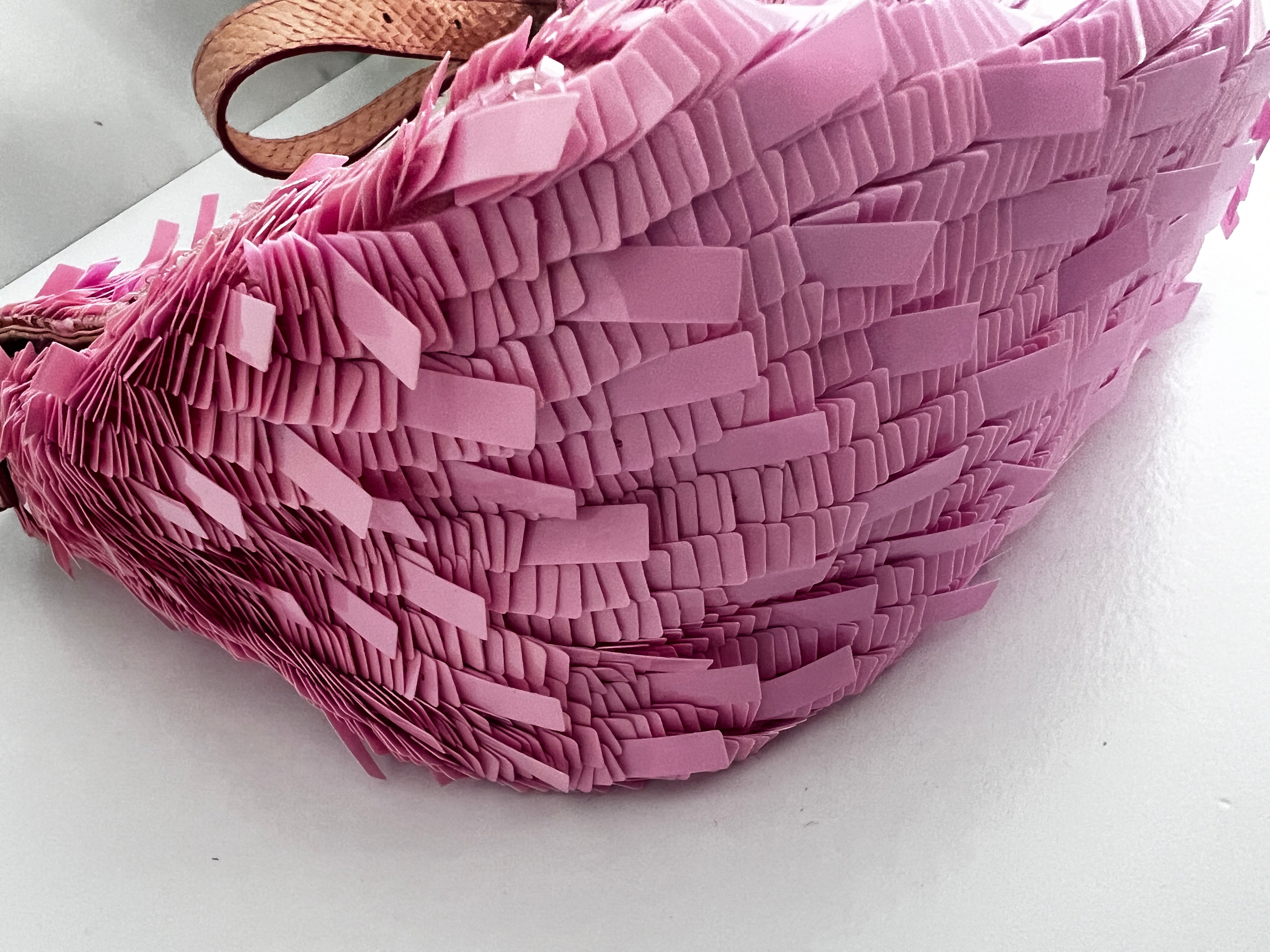 Fendi Mamma Size Pink Sequin Baguette Bag - Luxury Designer Handbag for Women, Perfect for Parties, Weddings & Evening Events